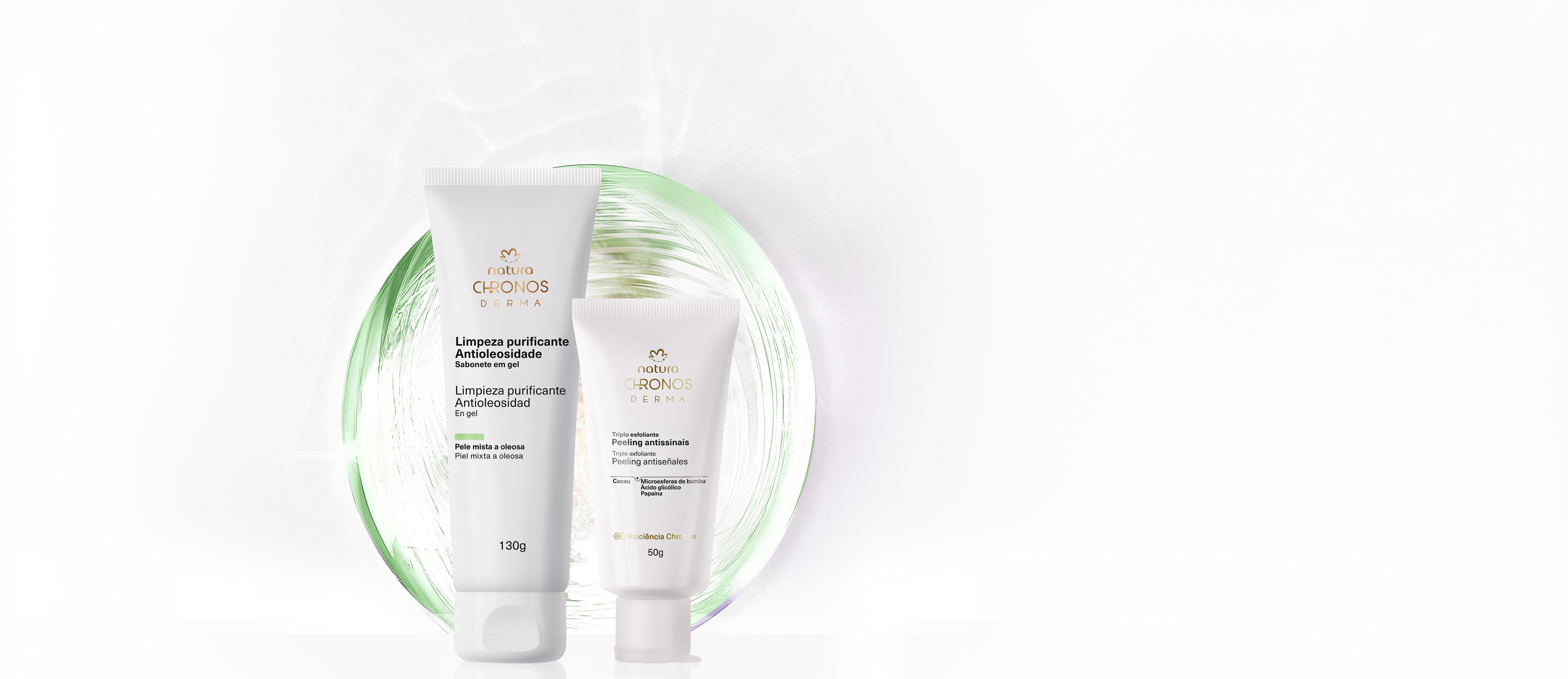Kit Limpieza Purificante Antioleosidad y Triple Exfoliante Peeling Antiseñales Chronos Derma (2 productos)
