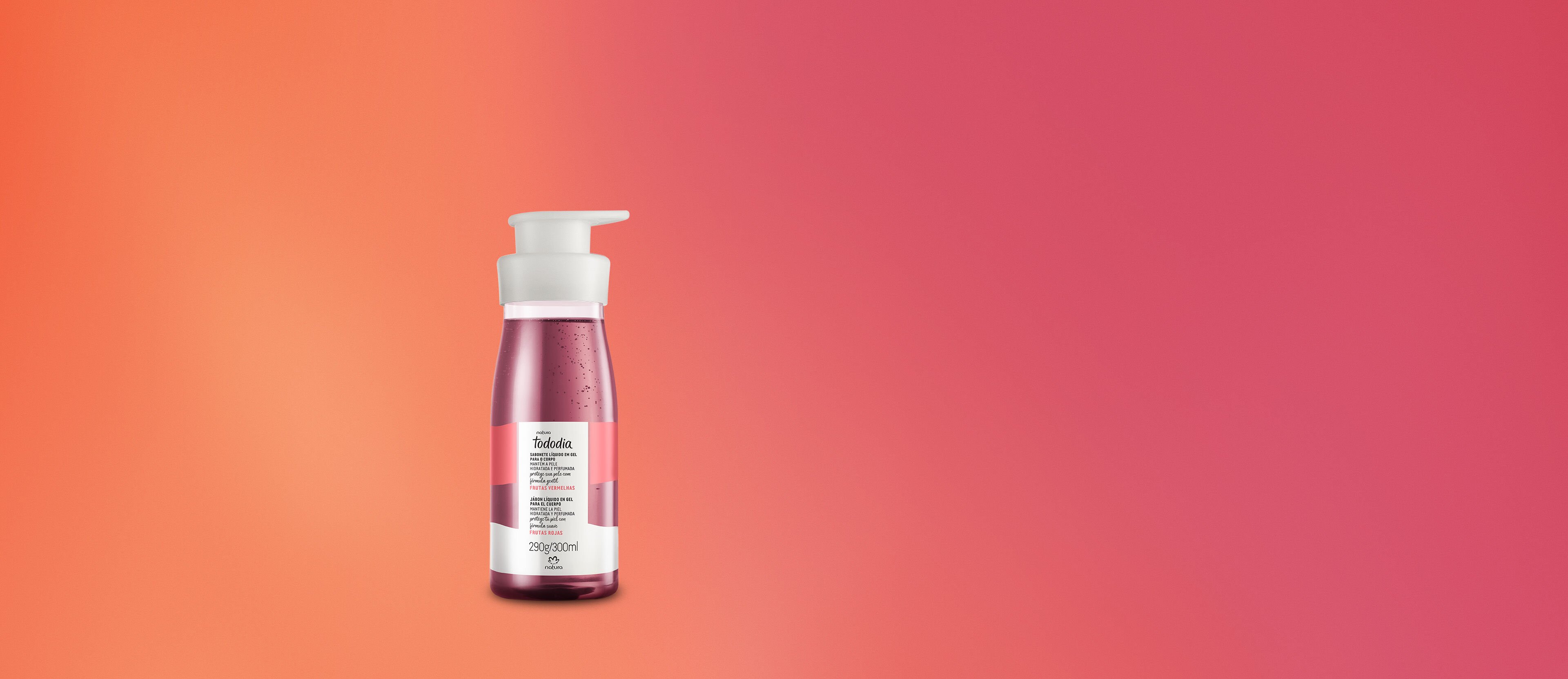 Jabón líquido corporal Tododia Frutas rojas