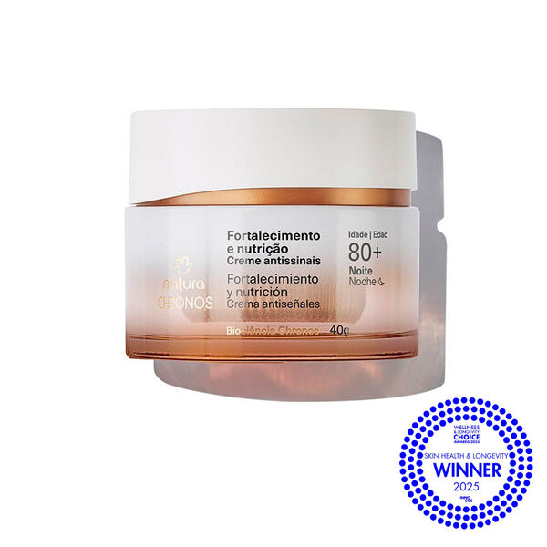 Crema antiseñales fortalecimiento y nutrición 80+ noche Chronos Derma
