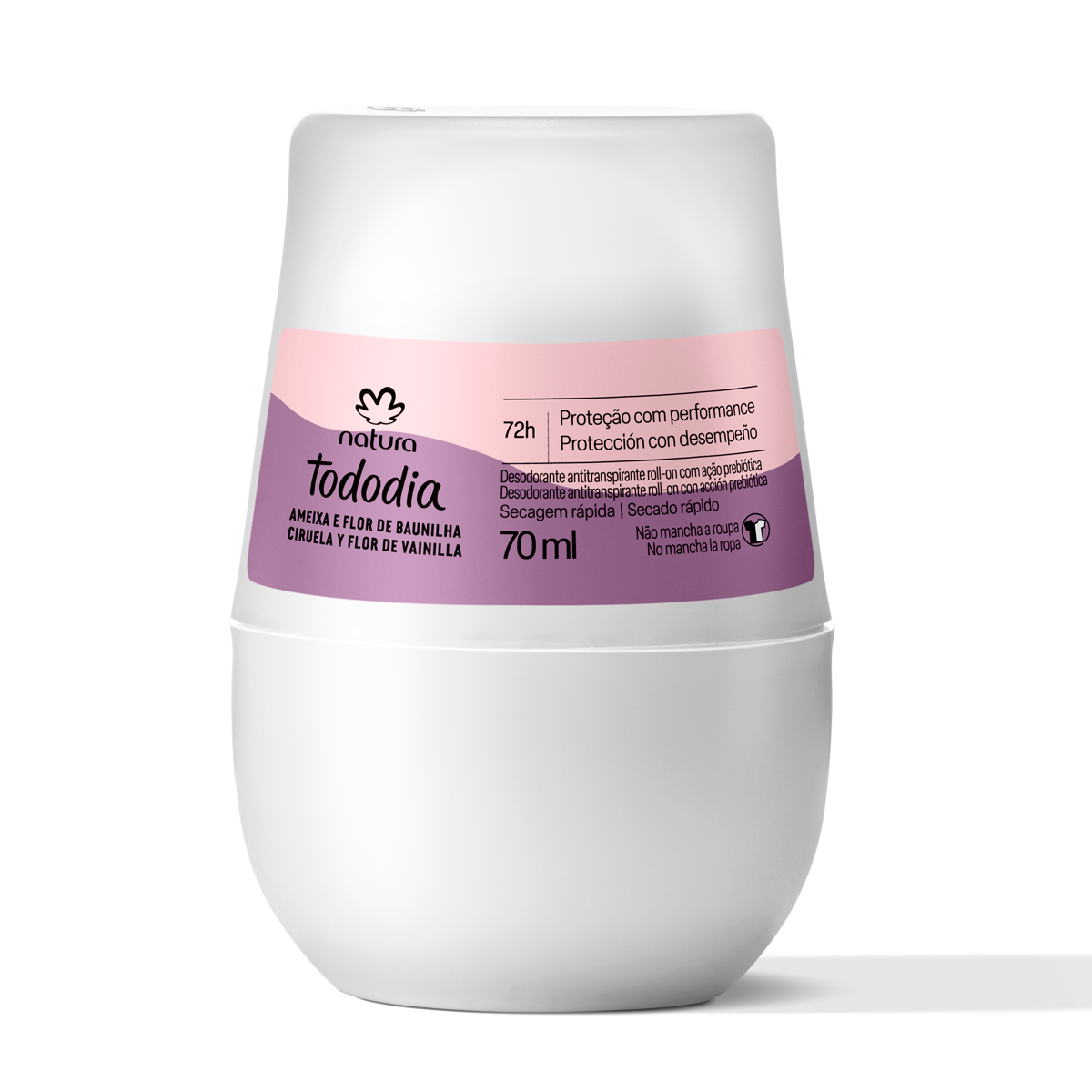 Desodorante antitranspirante Roll-on ciruela y flor de vainilla