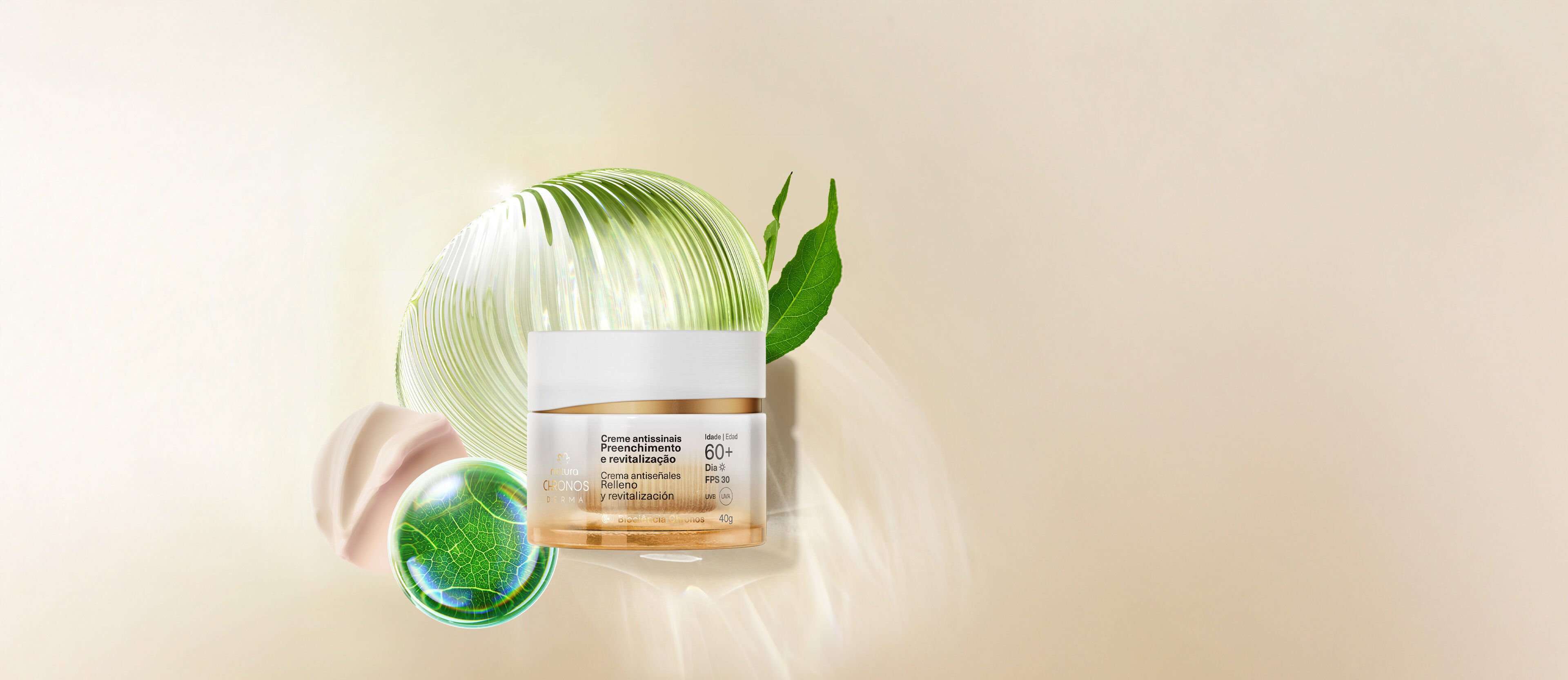 Crema antiseñales​ relleno y revitalización ​60+ día Chronos Derma