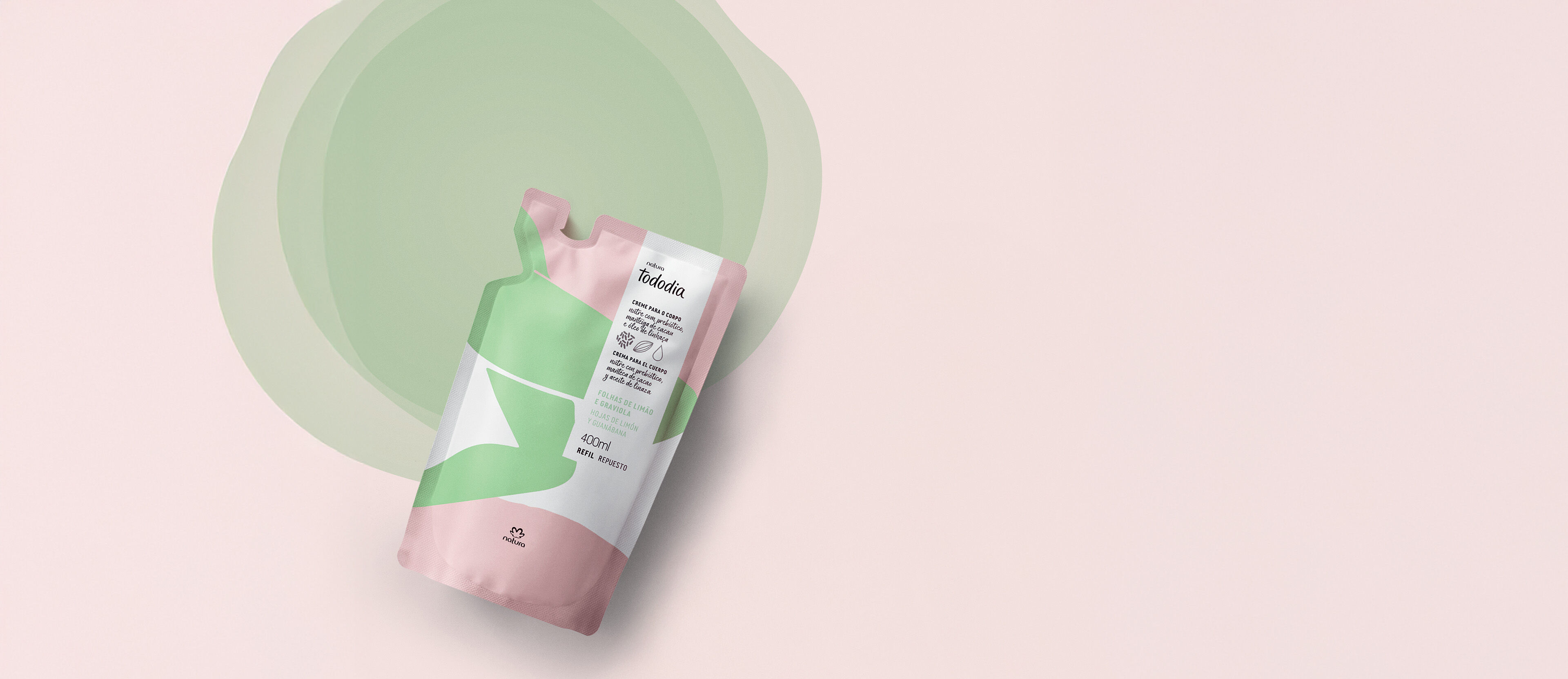 Repuesto crema nutritiva corporal Tododia hojas de limón y guanábana