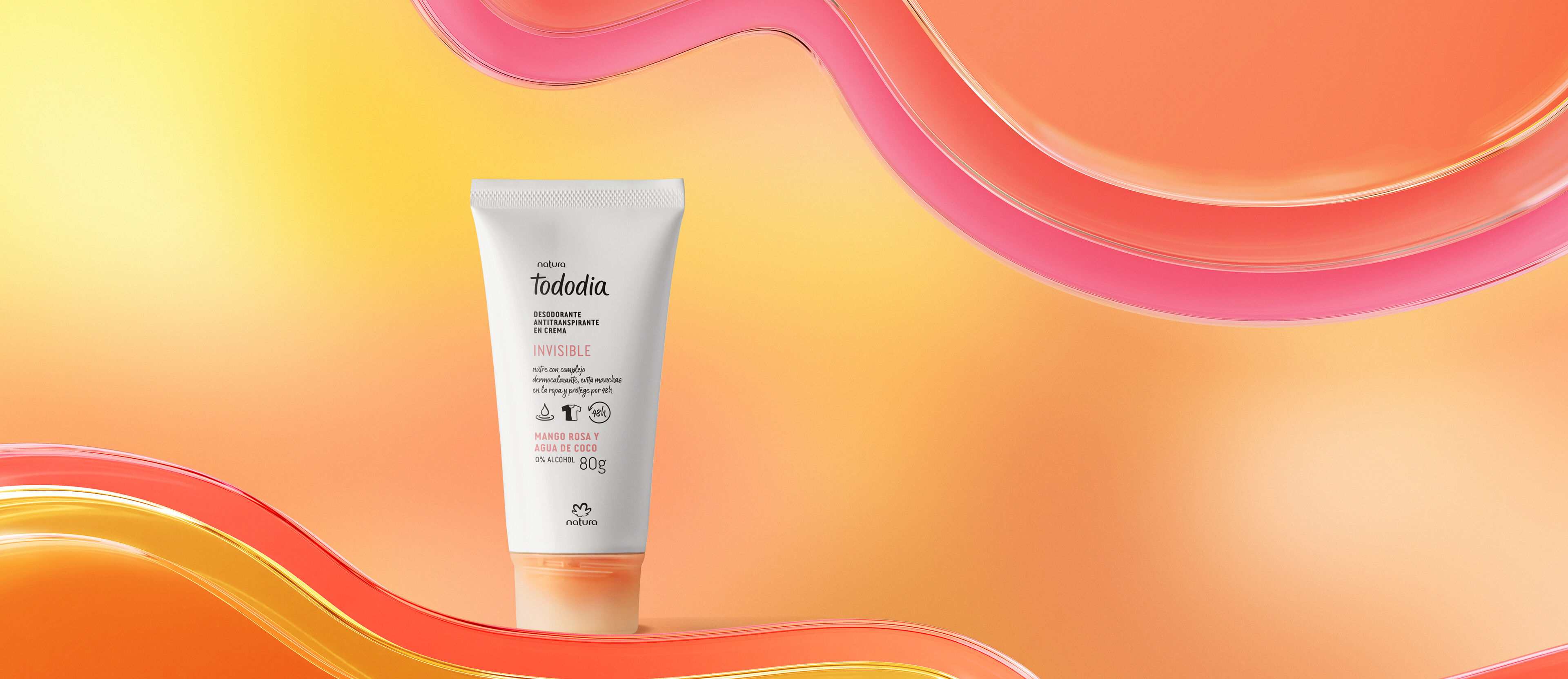 Desodorante en Crema Tododia Mango Rosa y Agua de Coco
