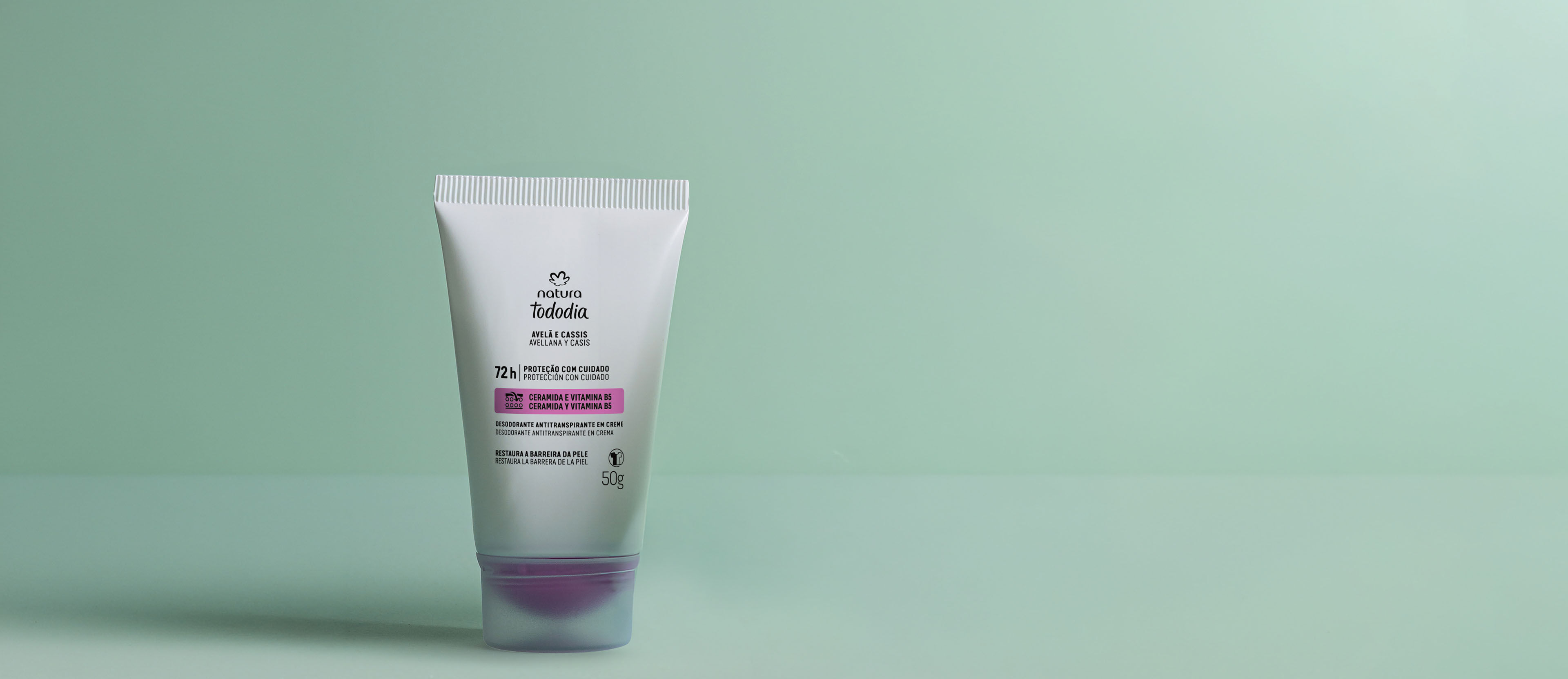 Desodorante Antitranspirante en Crema Tododia Avellana y Cassis 50 g