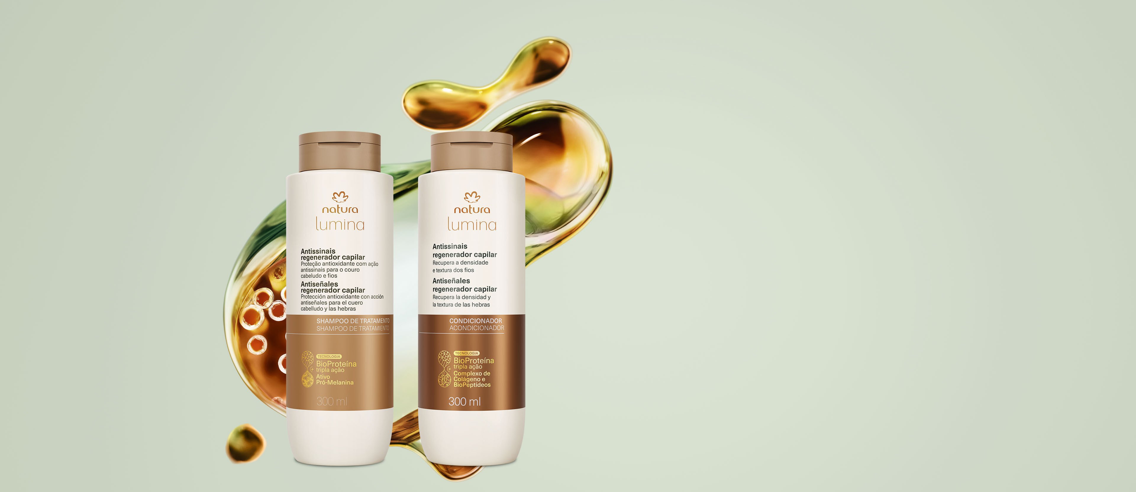 Kit Shampoo y Acondicionador Lumina Antiseñales Regenerador Capilar