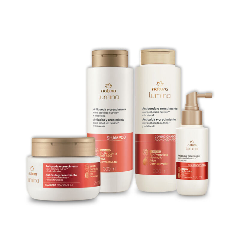 Kit Lumina Anticaída completo (Sh+Ac+Masc+Serum)