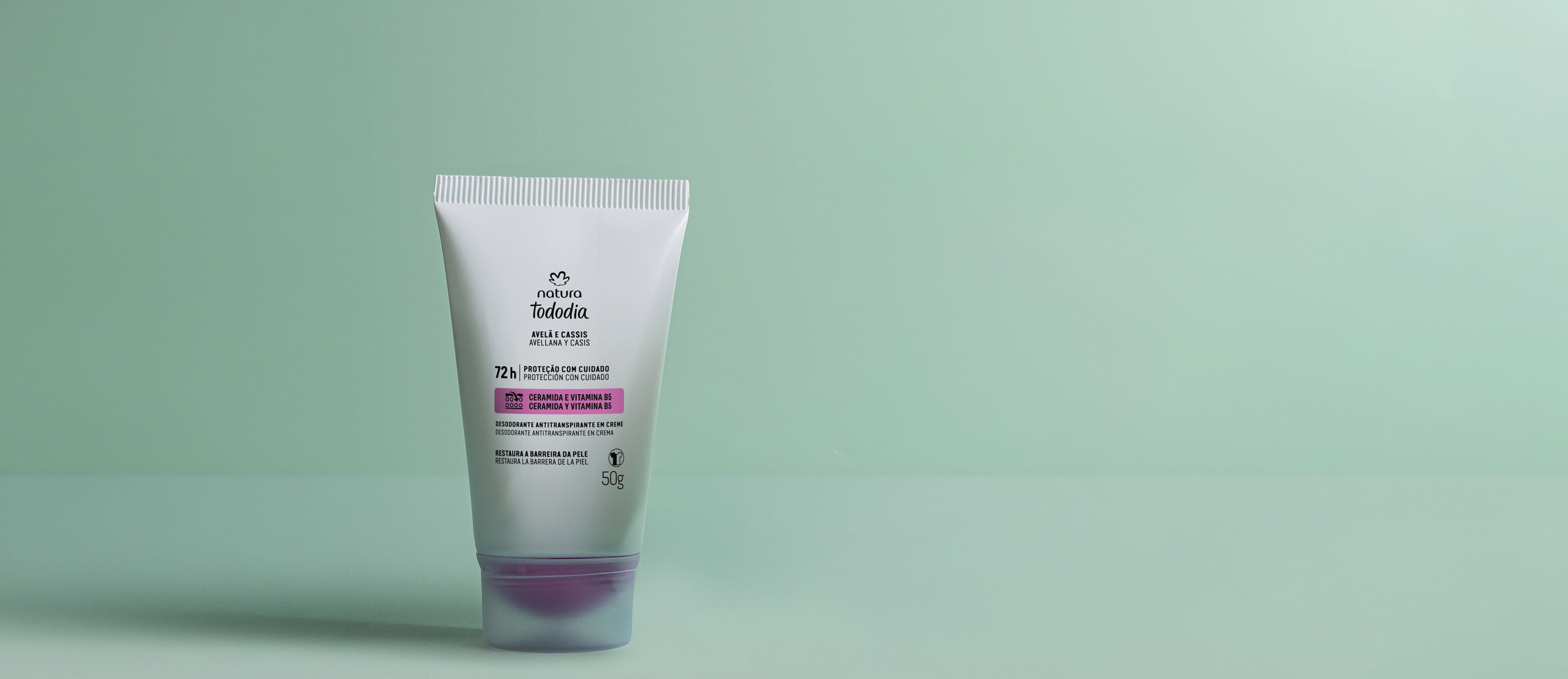 Desodorante Antitranspirante en Crema Tododia Avellana y Cassis 50 g