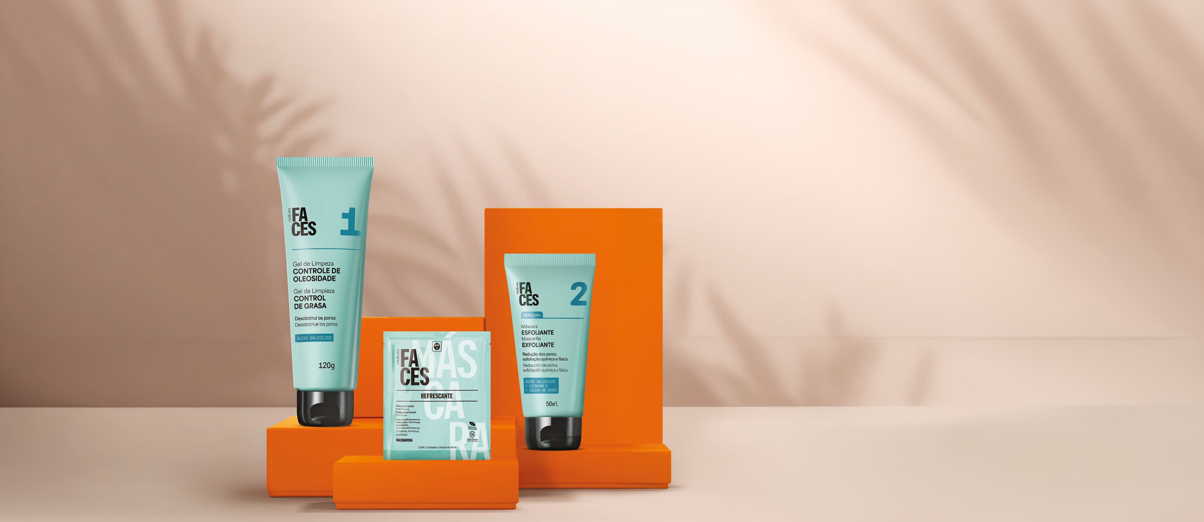 Kit Gel de Limpieza, Mascarilla Exfoliante y Mascarilla Facial Faces