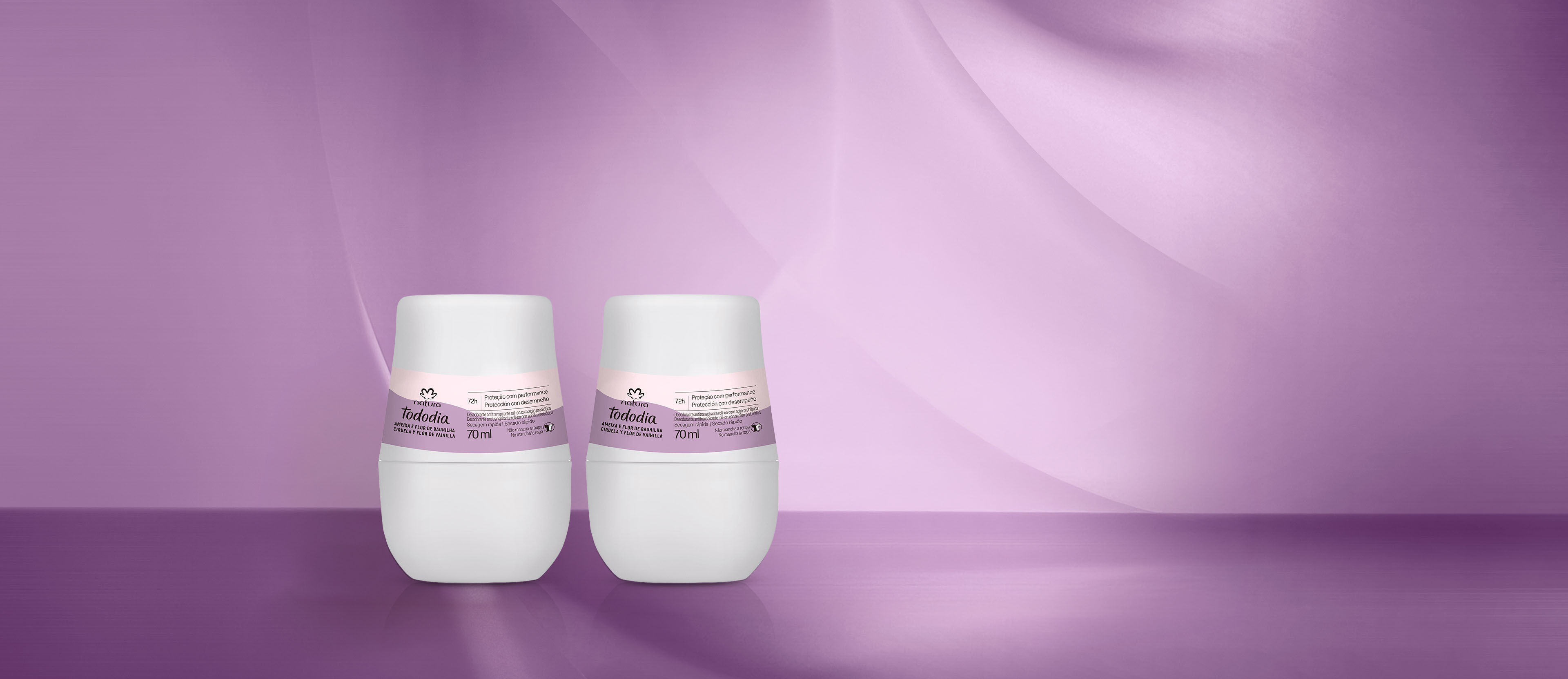 Kit Desodorante Roll-on Tododia Ciruela y Flor de Vainilla (2 unidades)