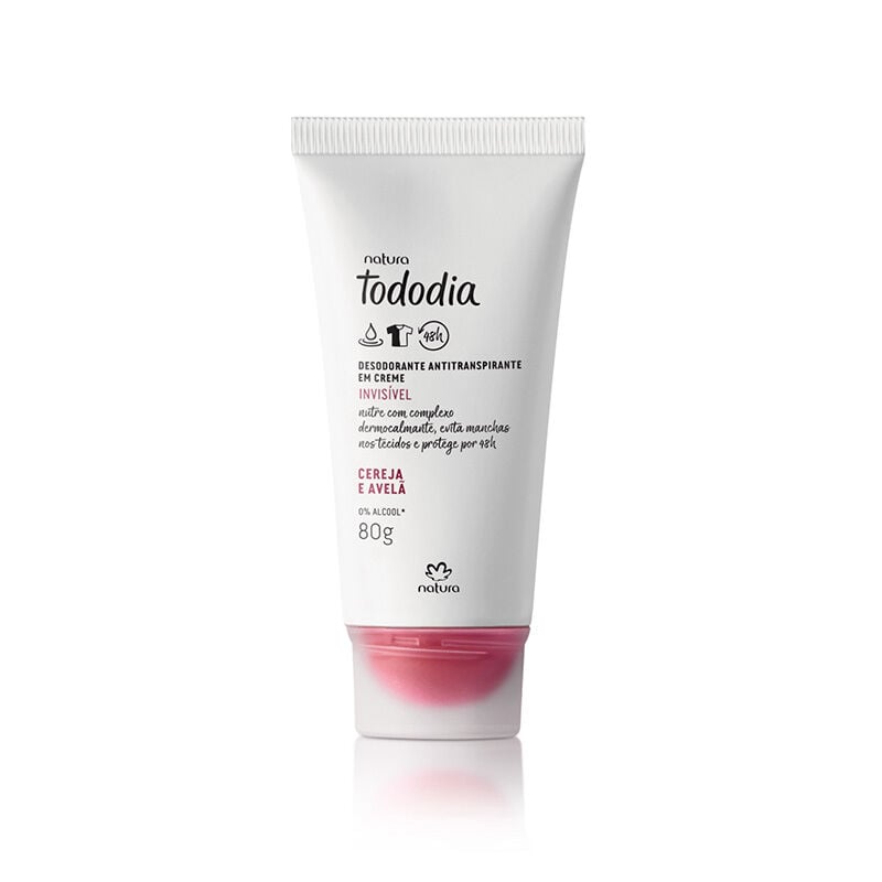 Tododia Desodorante antitranspirante en crema invisible cereza y avellana 80 g