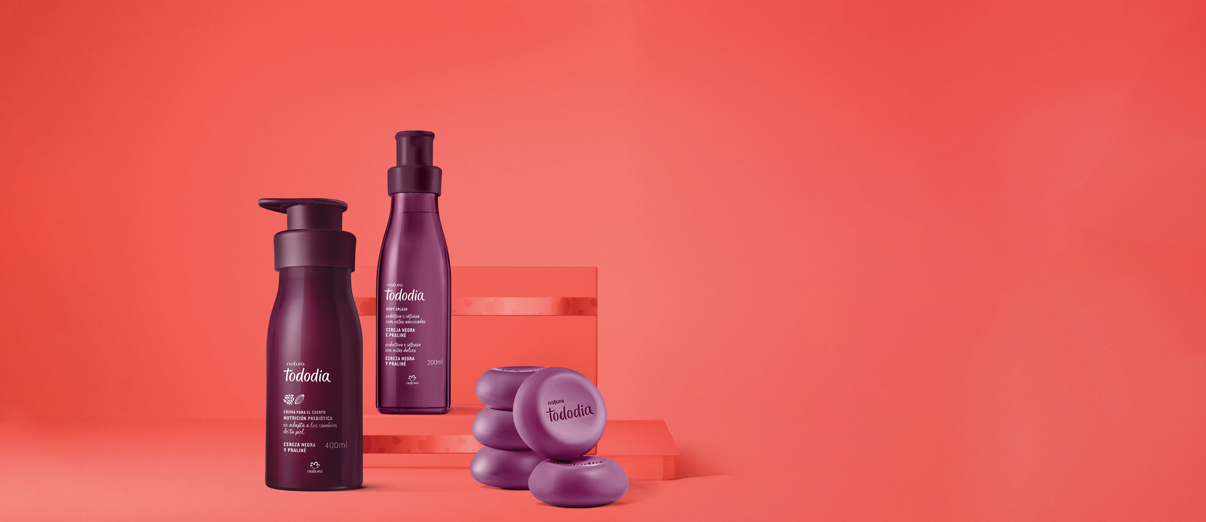 Kit Cuidado Completo Tododia Cereza Negra y Praliné (3 productos)