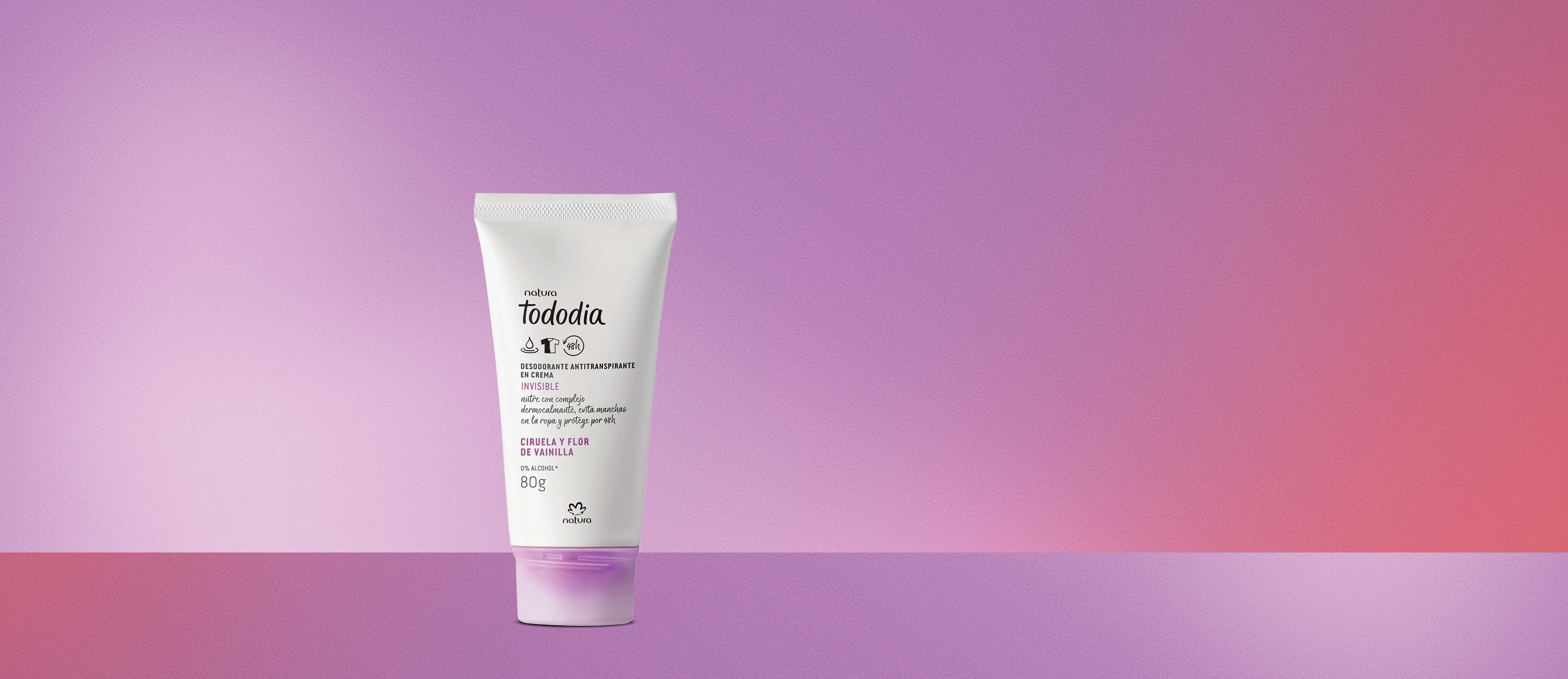 Desodorante Antitranspirante en Crema Tododia Ciruela y Flor de Vainilla 80 g