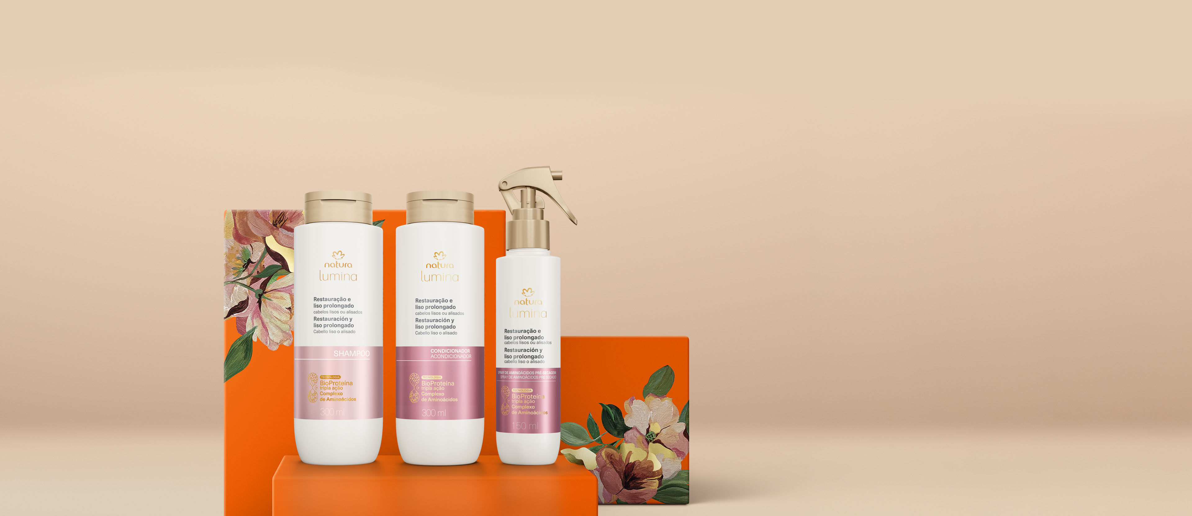 Regalo Madres Lumina Lisos y Alisados (1 shampoo + 1 acondicionador + 1 spray pre-secado)