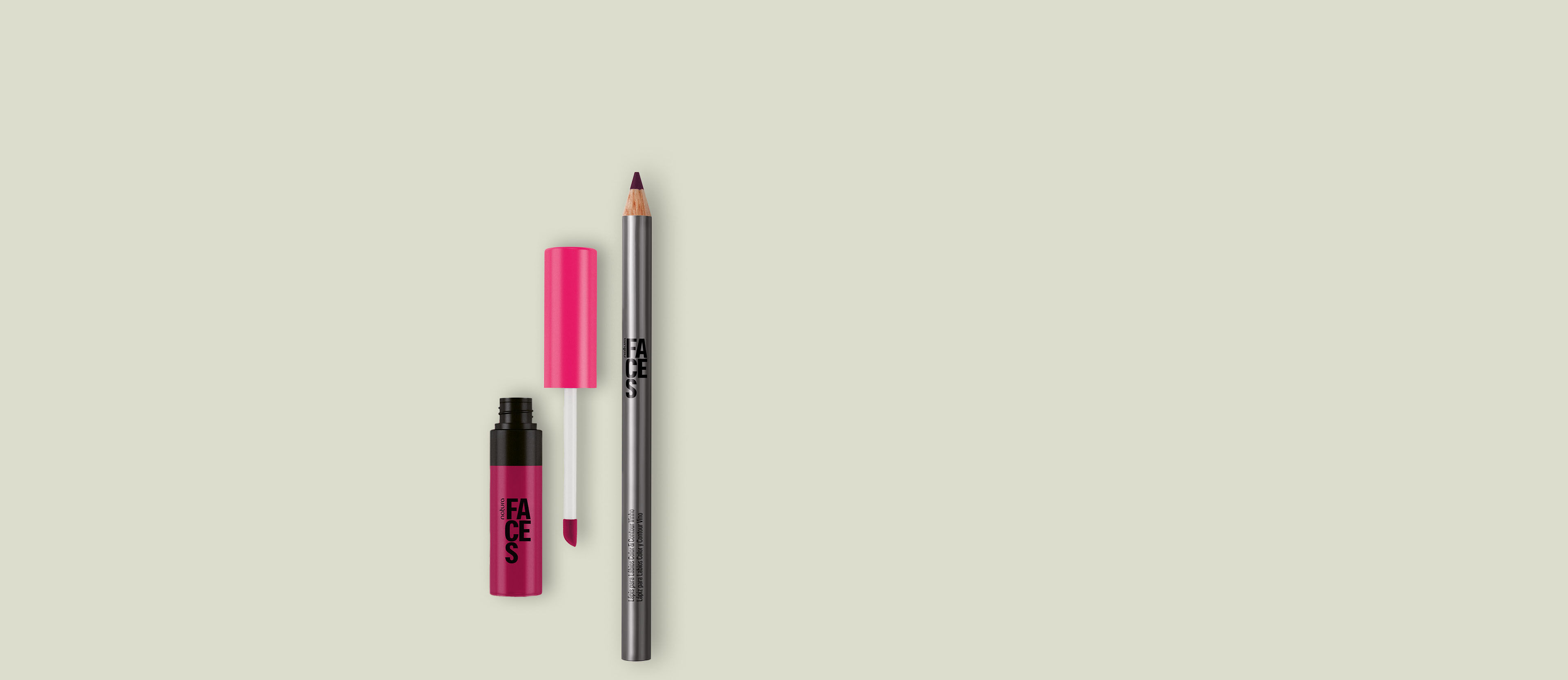 Kit Lip Combo Labial y Lápiz Faces Vino