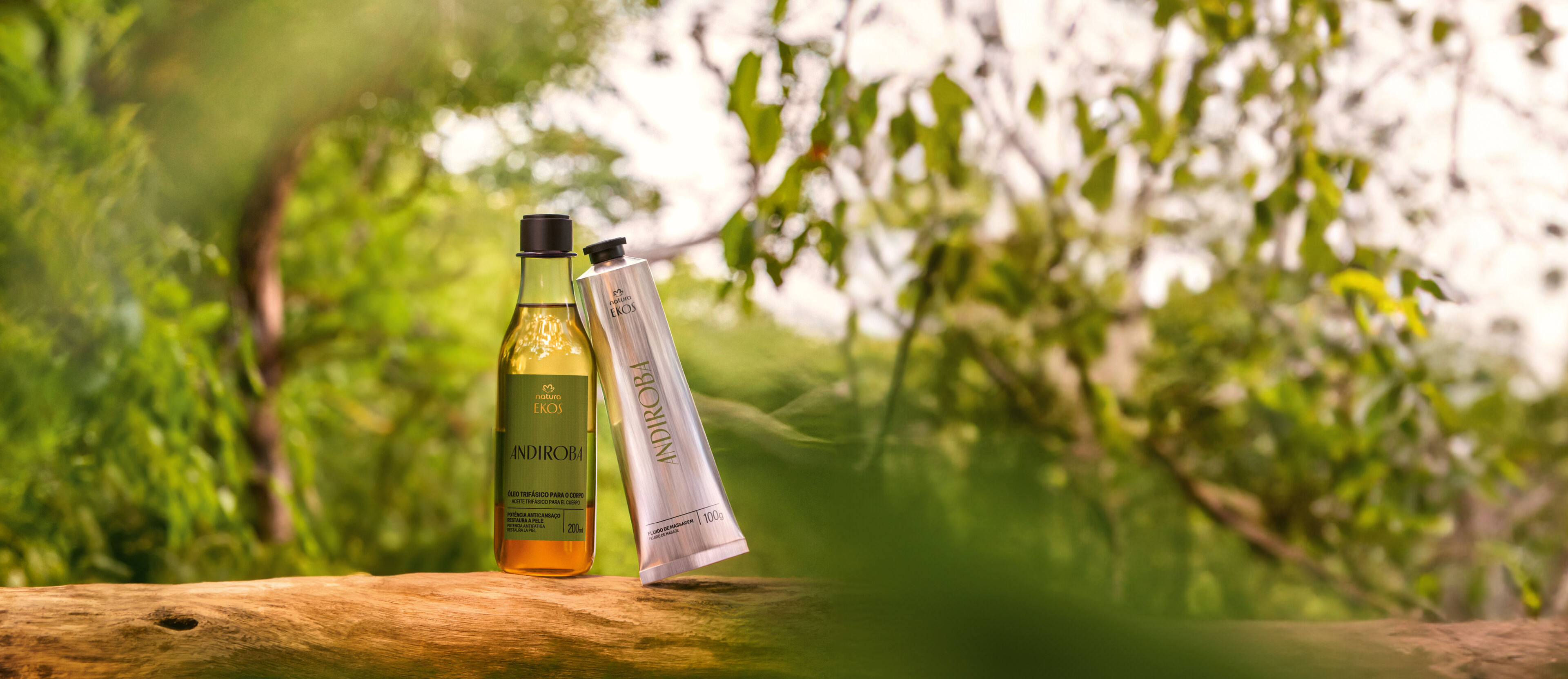 Kit Aceite y Fluido de Masaje Corporal Ekos Andiroba