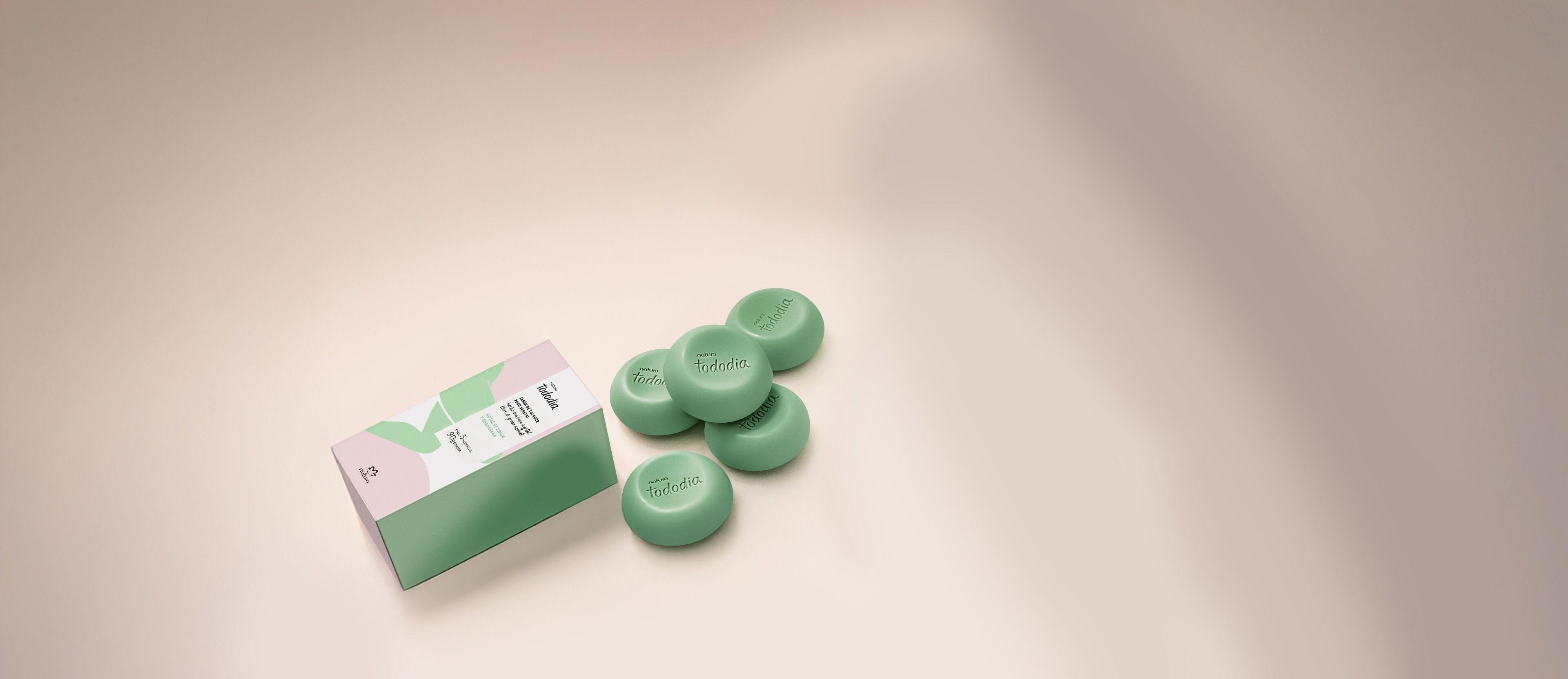 Tododia Jabones en barra puro vegetal hojas de limón y guanábana 5 unidades de 90 g cada uno