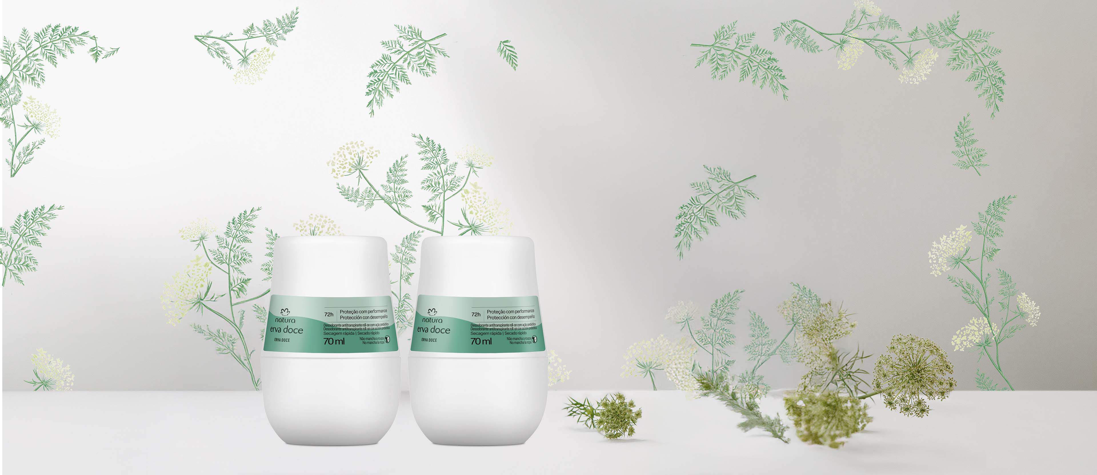 Kit Desodorante Antitranspirante Roll-on Erva Doce