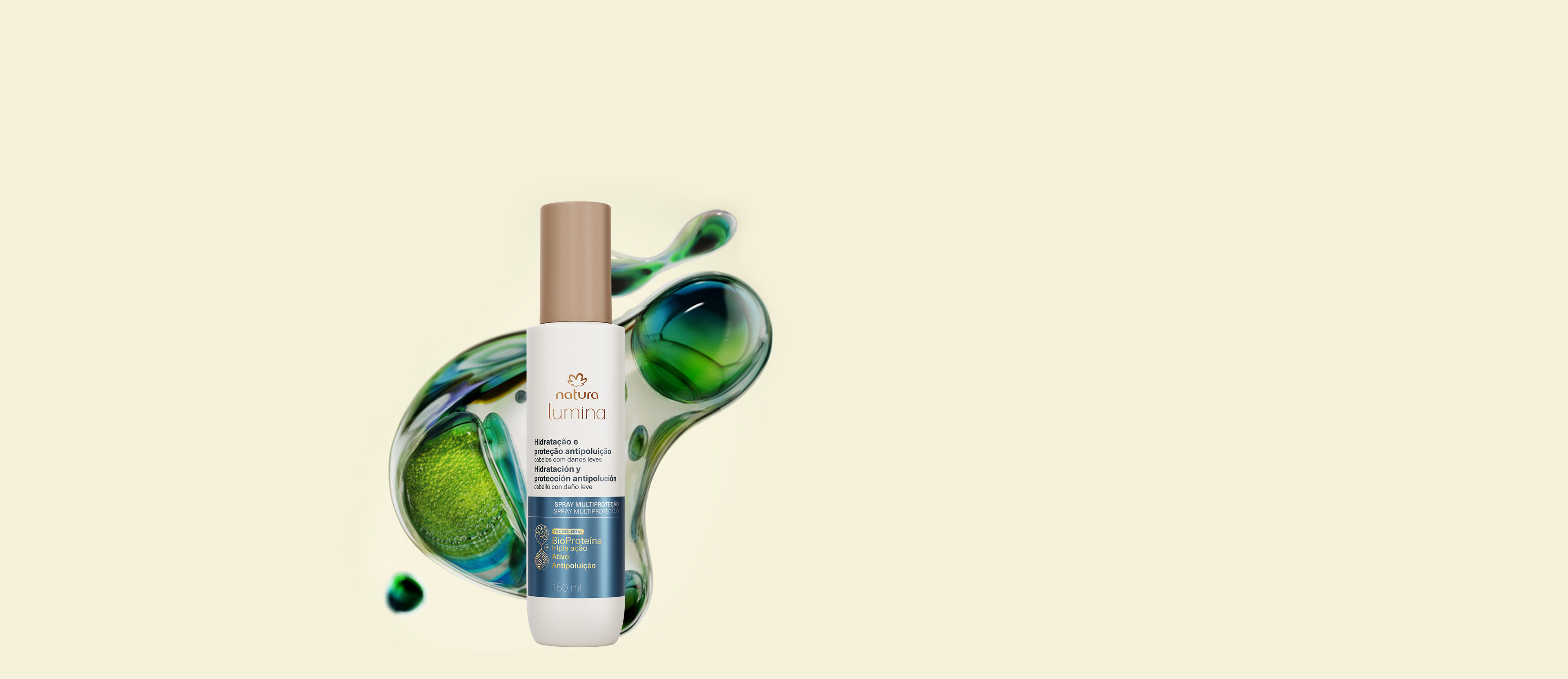 Lumina Spray para peinar antipolución  lisos 150 ml