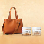 Rutina día y noche Crema Antiedad Fortalecimiento y Nutrición Chronos Derma 80+ con Bolso