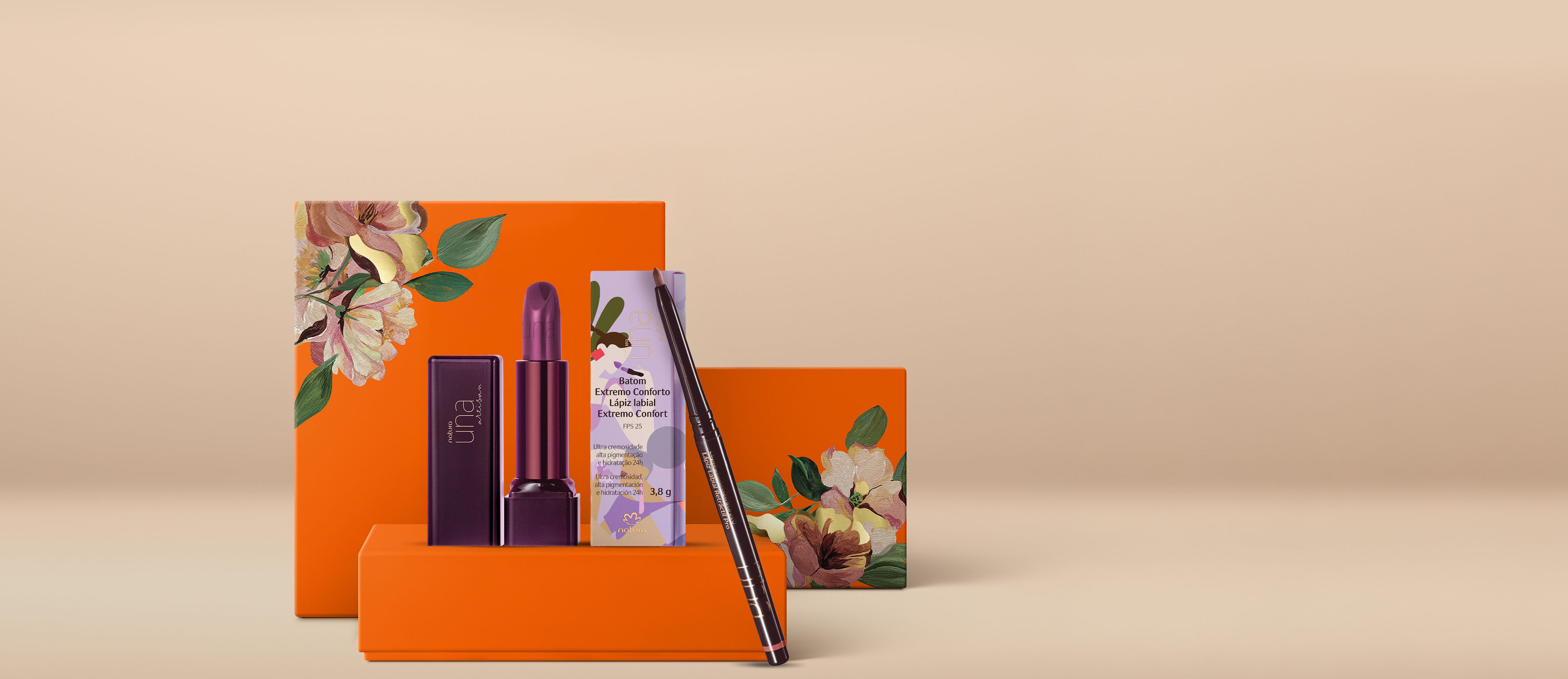 Regalo Madres Combo Labial Una (1 lápiz labial nude +1 labial violeta)