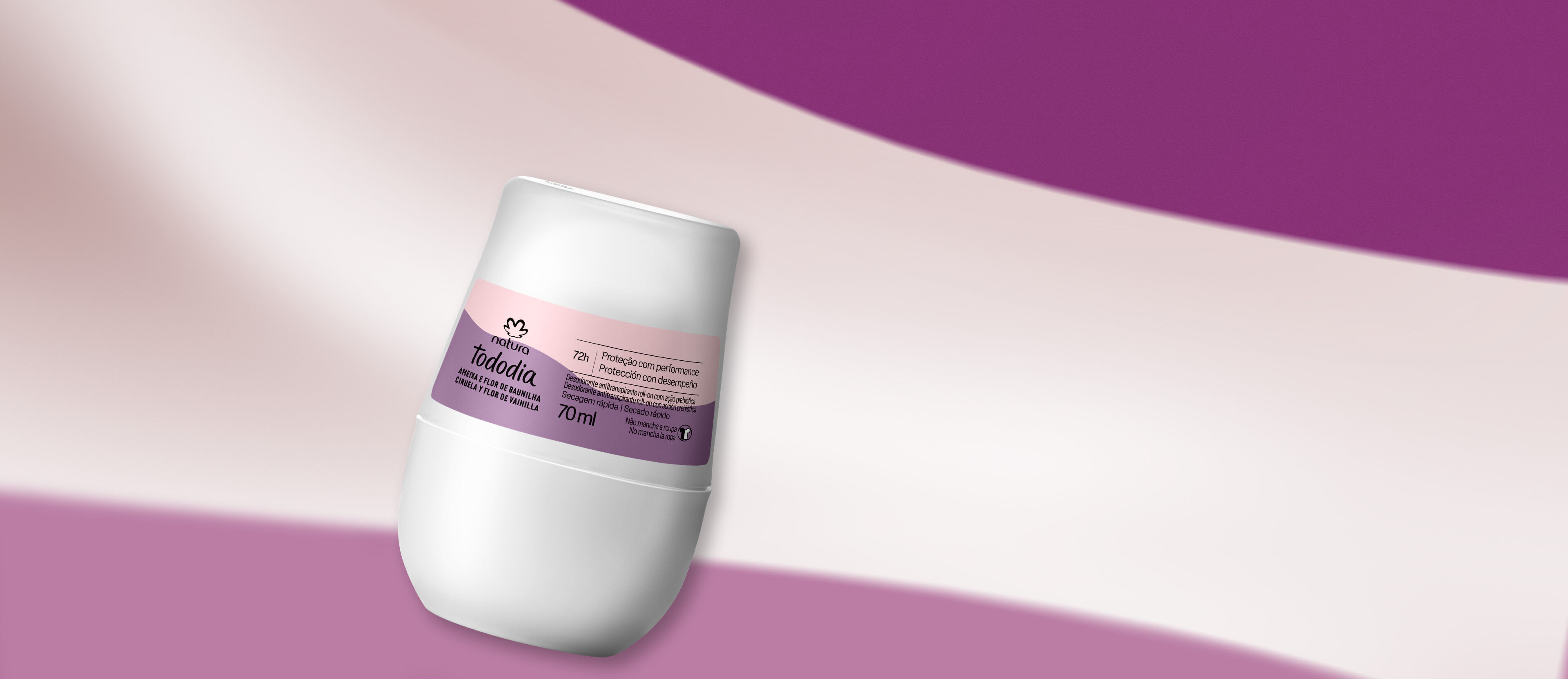 Tododia Desodorante antitranspirante roll-on ciruela y flor de vainilla 70 ml