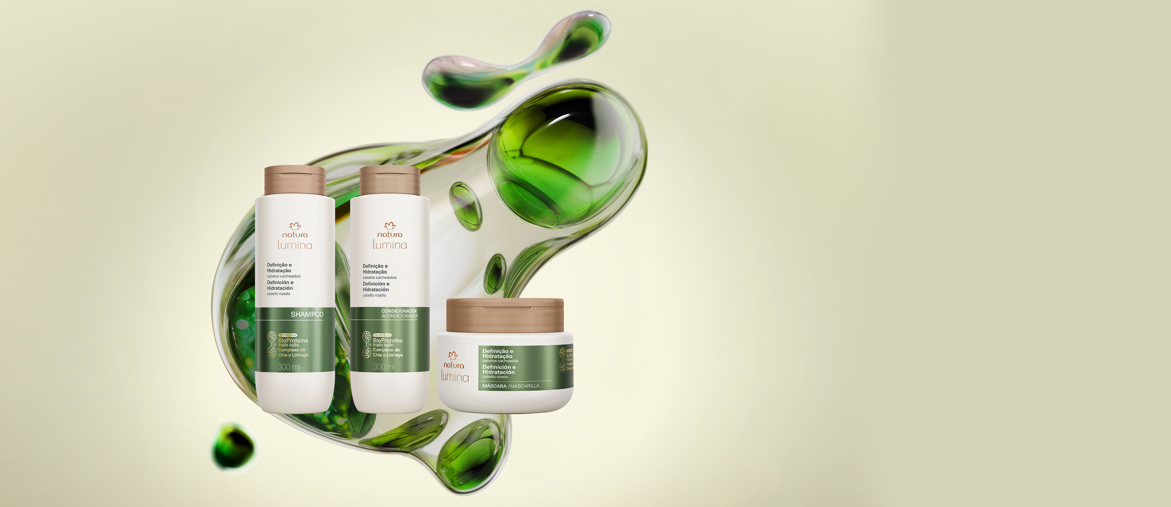 Kit Lumina Rizados Shampoo, Acondicionador y Máscara