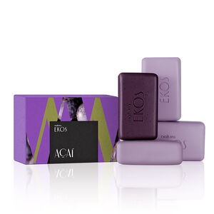 Ekos Jabones en barra puro vegetal acaí Caja con 4 jabones de 100 g c/u 