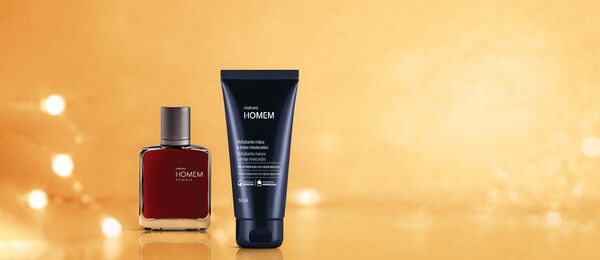 Kit Hidratante para Manos y Eau de Parfum Natura Homem Potence (2 productos)