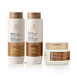 Kit shampoo, Acondicionador y Mascarilla Antiedad y Regenerador Capilar Natura Lumina