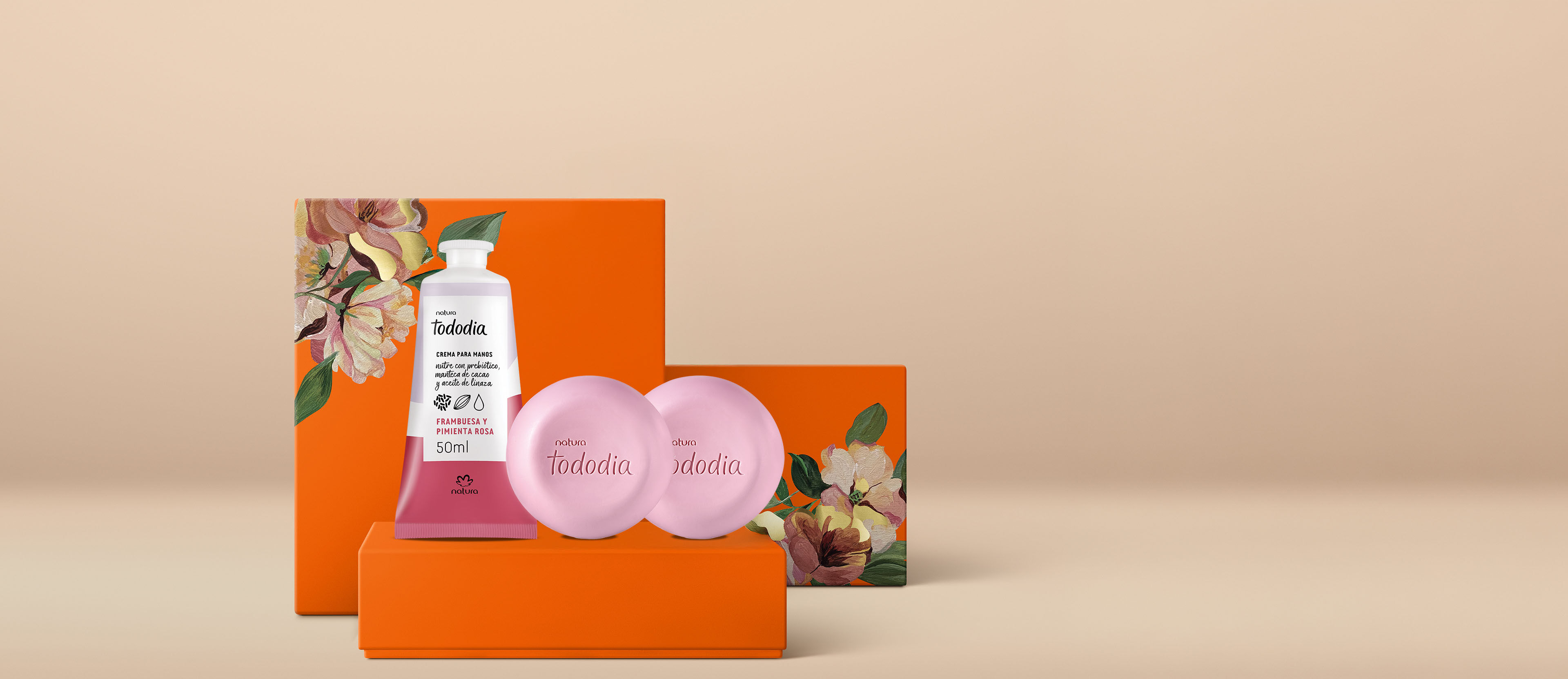 Regalo Madres Tododia Frambuesa y Pimienta Rosa (1 crema manos + 2 jabones)