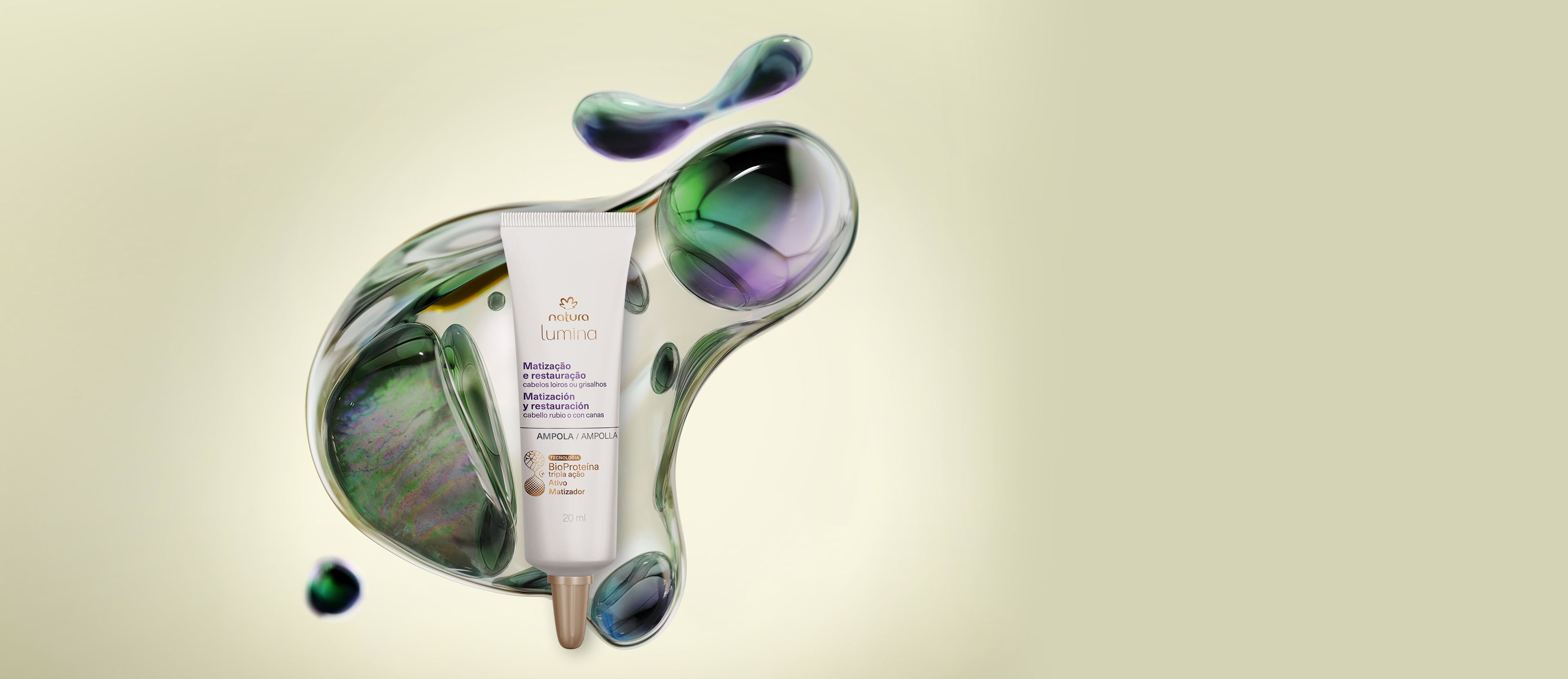 Lumina Ampolla restauración antiamarillamiento rubios y canas 20 ml