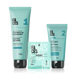 Kit Gel de Limpieza, Mascarilla Exfoliante y Mascarilla Facial Faces