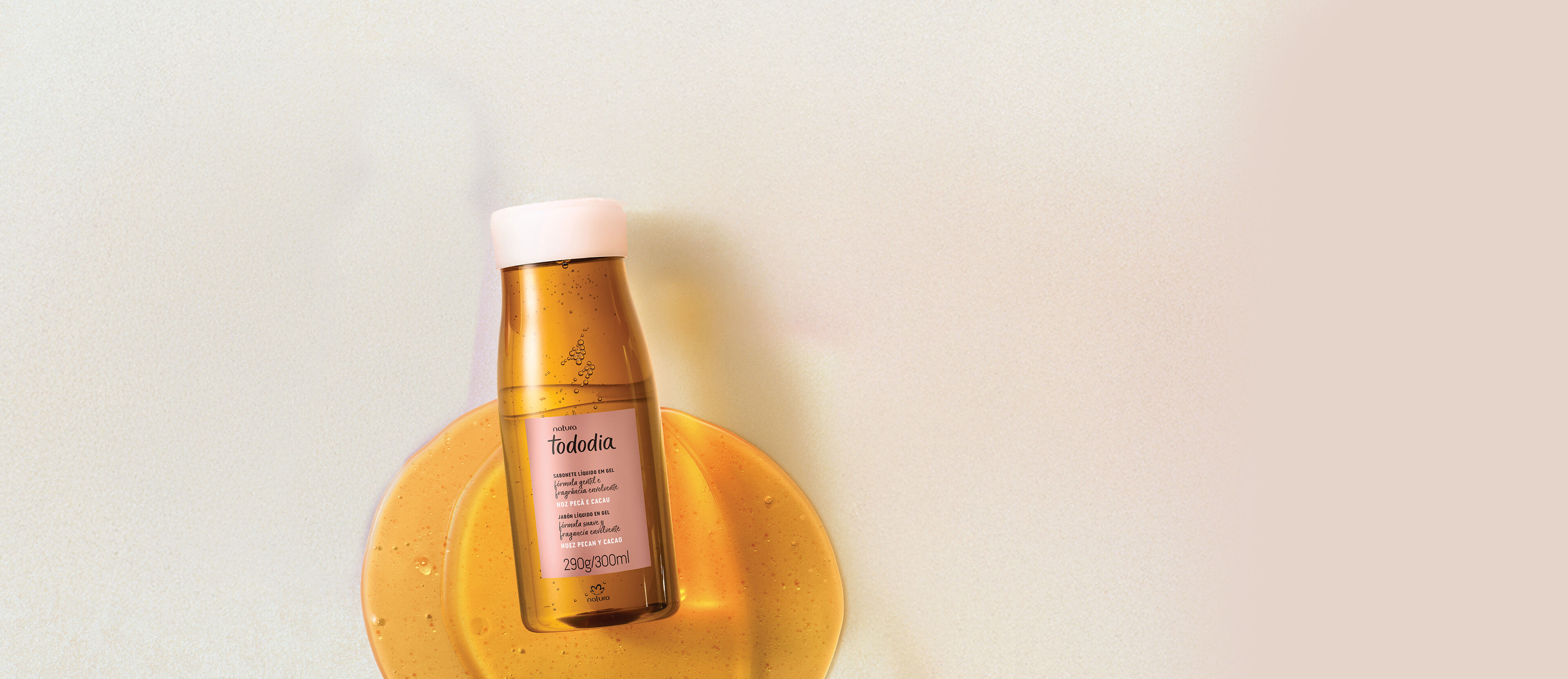 Tododia Jabón líquido en gel nuez pecán y cacao 300 ml