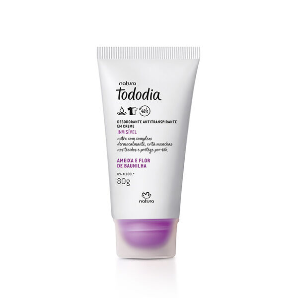 Tododia Desodorante antitranspirante en crema invisible ciruela y flor de vainilla 80 g