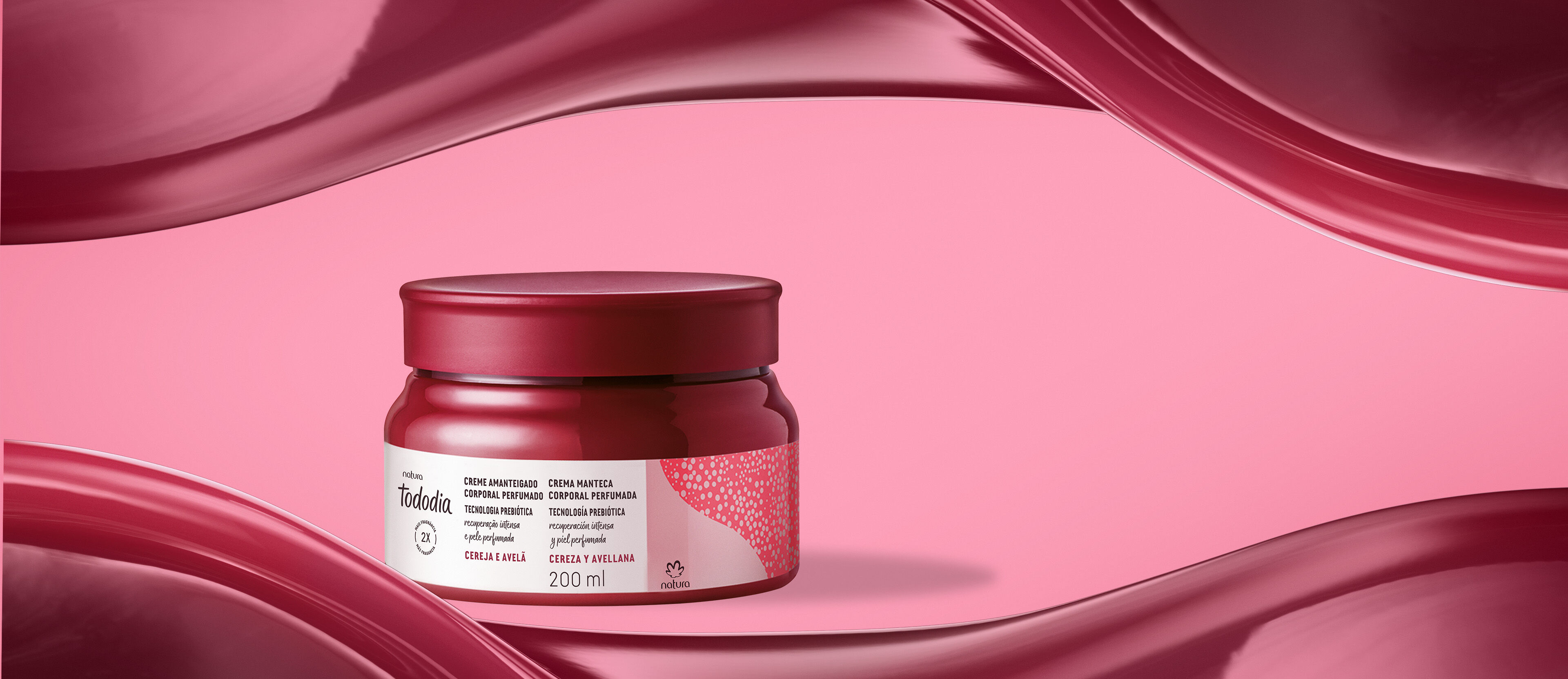 Crema Hidratante Corporal Perfumada Tododia Cereza y Avellana