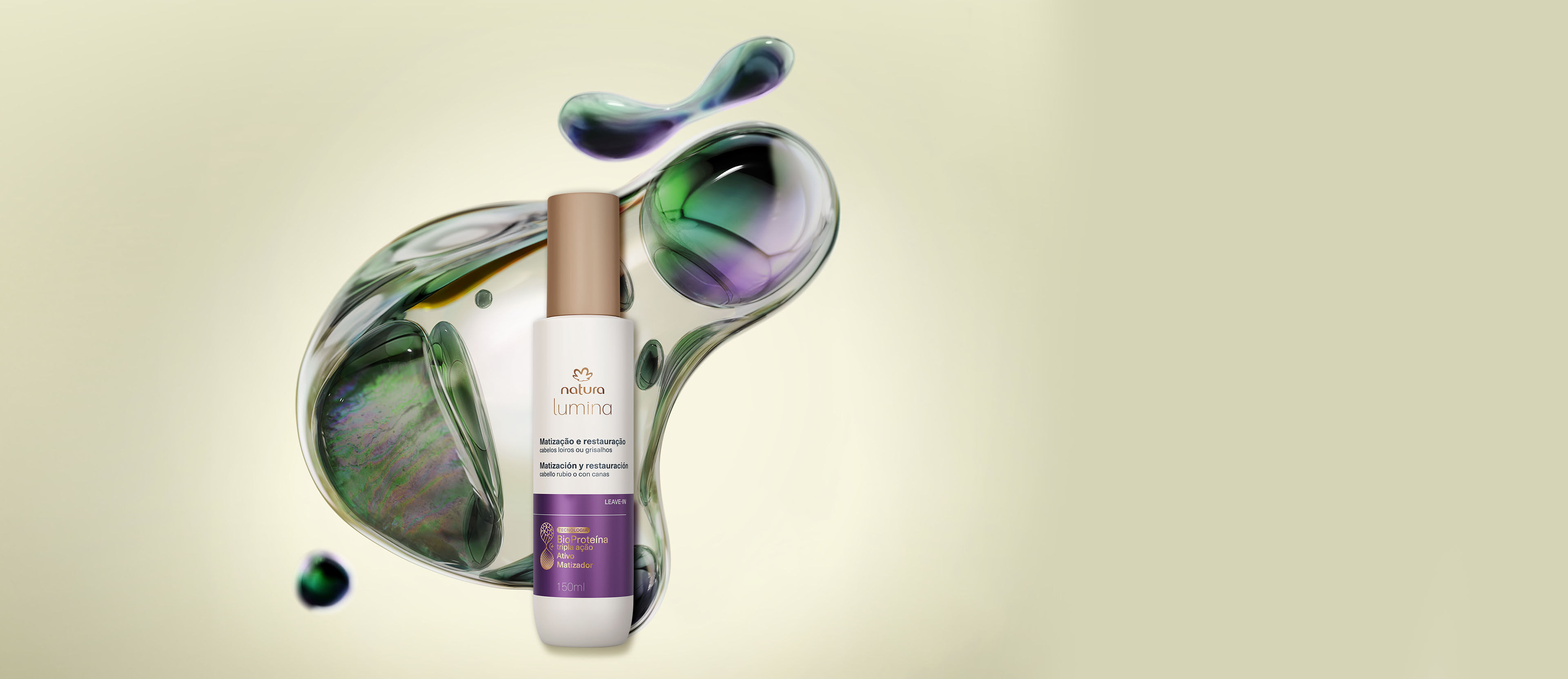 Lumina Fluído matizador multibeneficios rubios y canas 150 ml