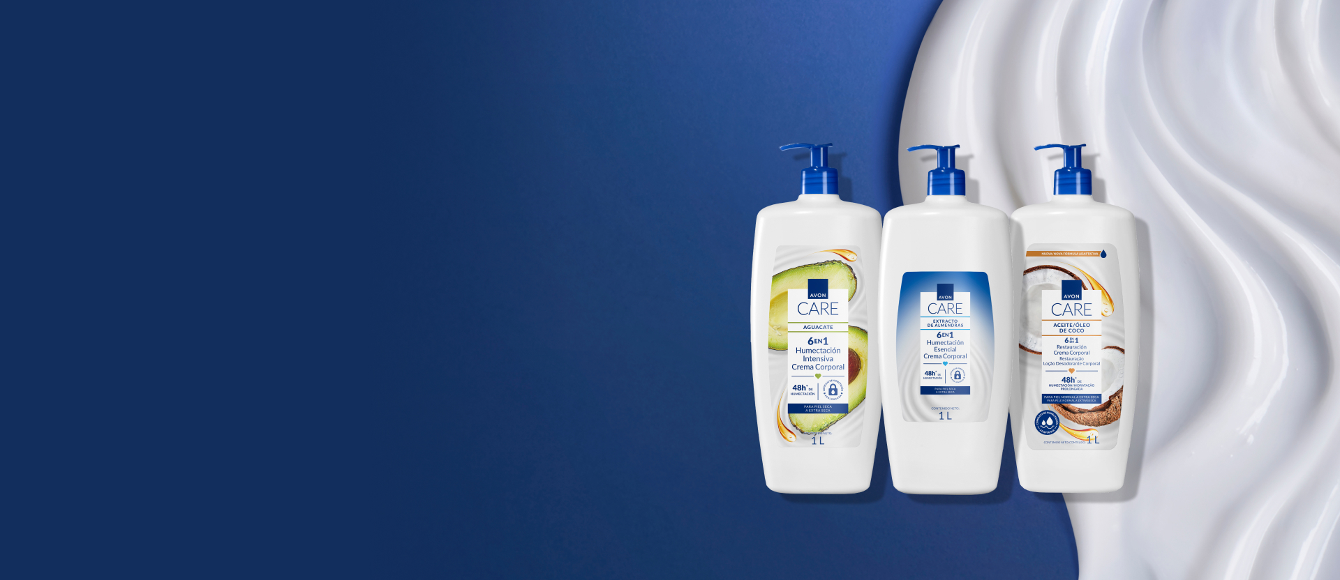 ¡Humectación prolongada! Las cremas y lociones corporales Avon te dan una suavidad irresistible. ¡Dale a tu cuerpo el cuidado que se merece!
