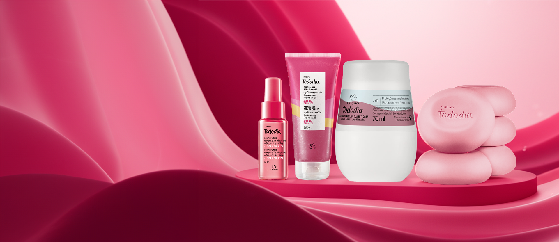 Tododía con hasta 40% OFF refrescá tu piel con la línea Tododía acerola e hibisco 