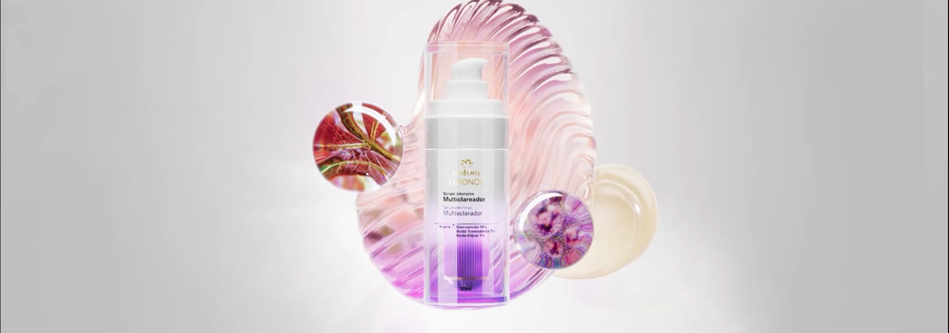 Sérum Intensivo Multiaclarador Chronos 84% de manchas en dos semanas y 91% piel uniforme imediátamente