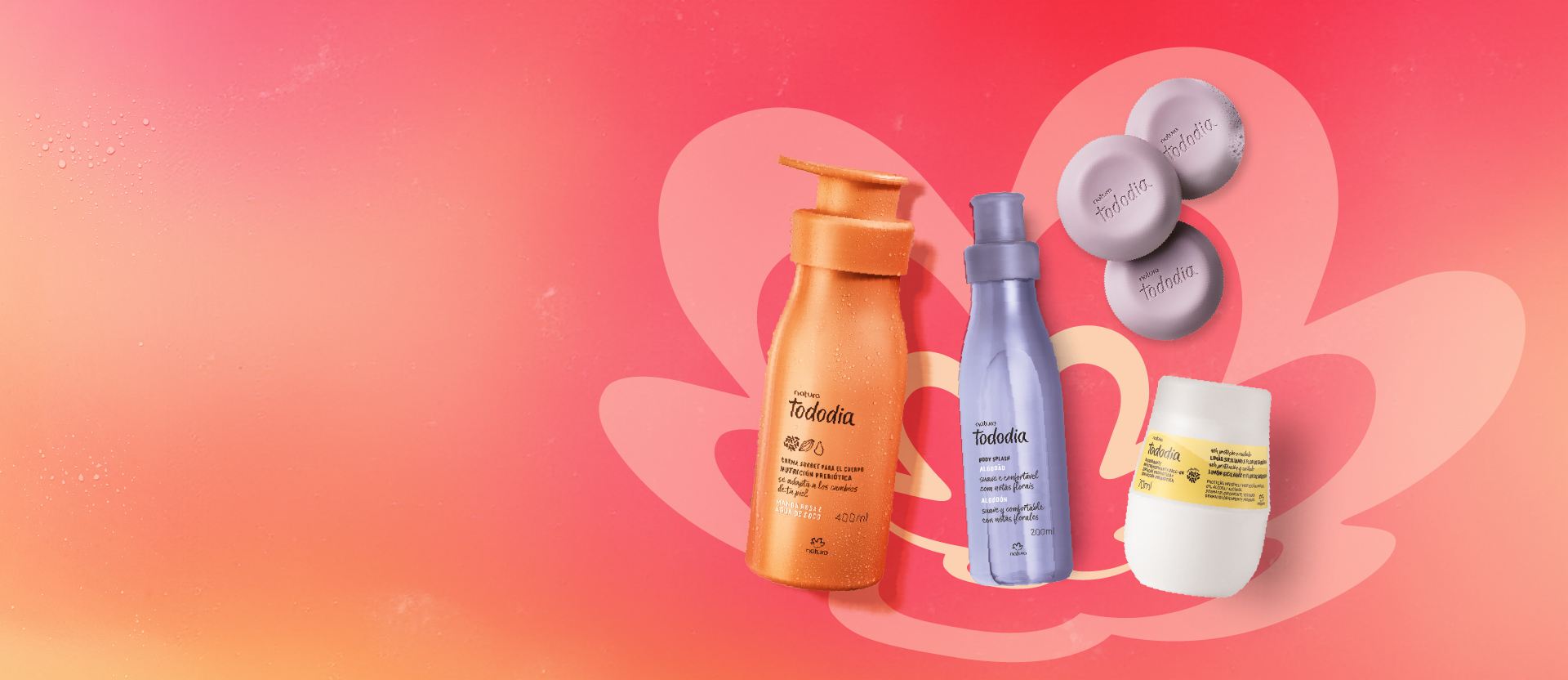favoritos de Tododia con hasta 25% off tratá a tu piel cariñosamente con la nutrición y la hidratación perfumada de la línea Natura Tododia