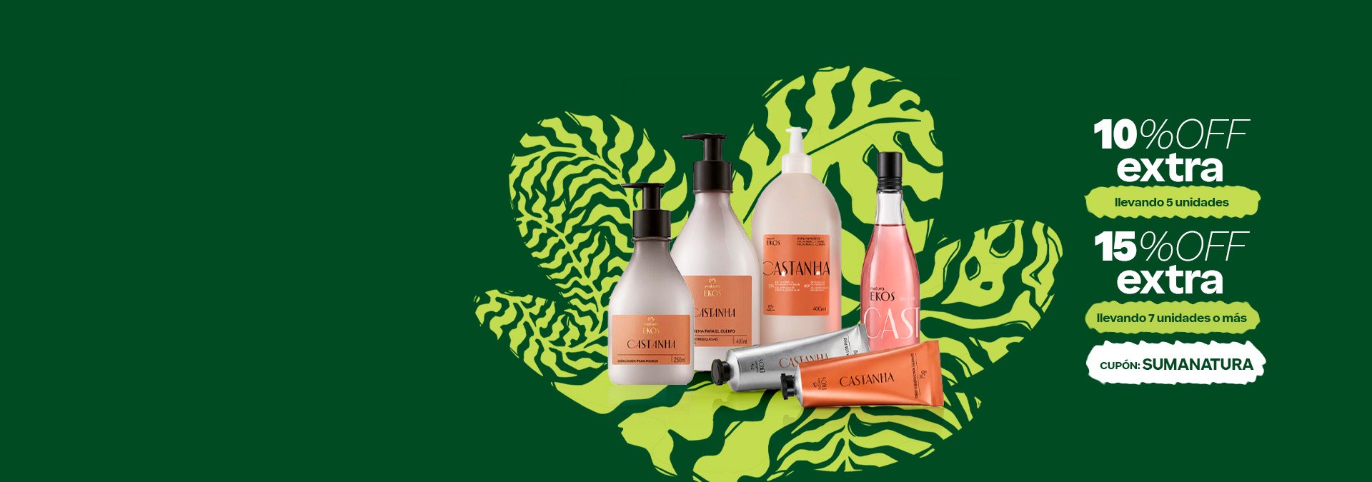 más llevás, más ahorrás  sumá 5 productos a tu carrito y obtené un 10%OFF EXTRA y si sumás 7 productos obtenés un 15%OFF EXTRA. cupón SUMANATURA