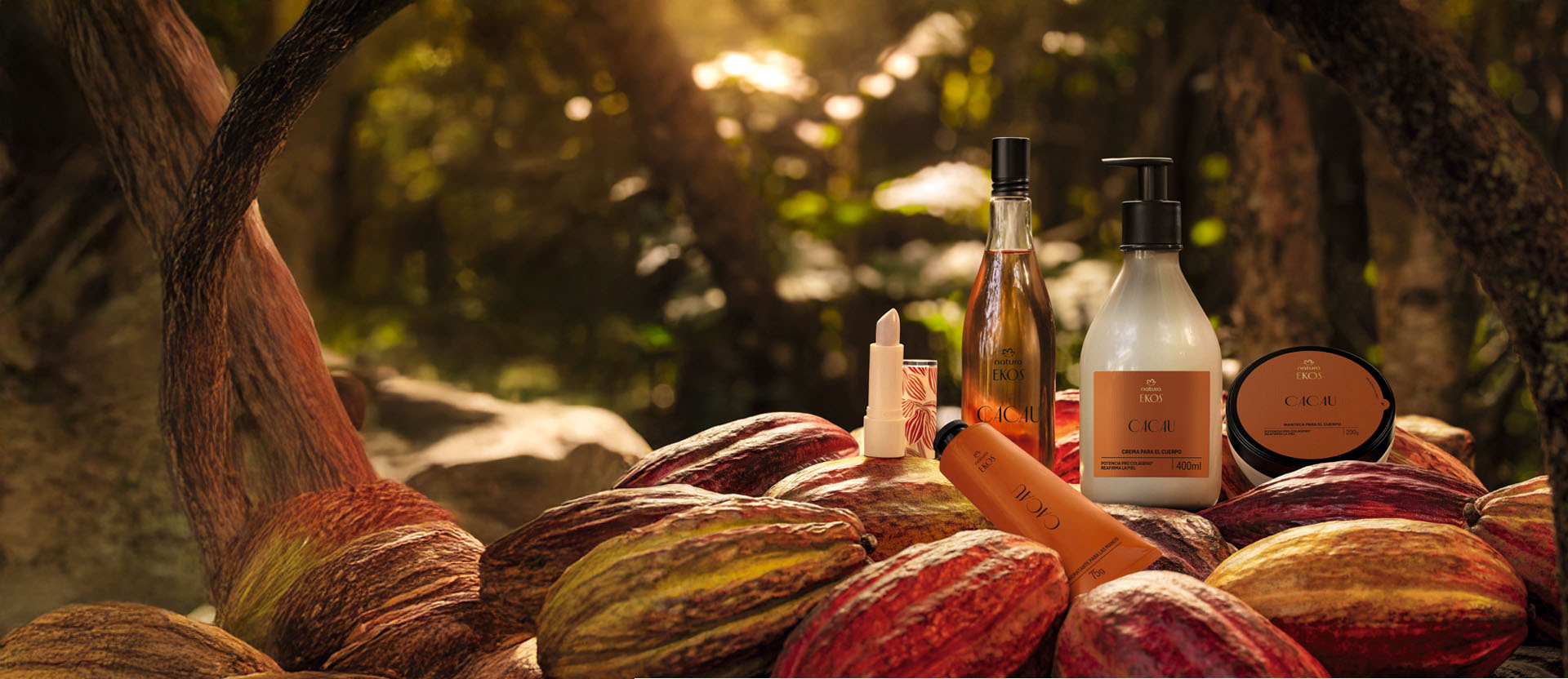 Natura Ekos con hasta 40% OFF recuperá la firmeza de tu piel con Ekos Cacao. doble colágeno e hidratación por 72h