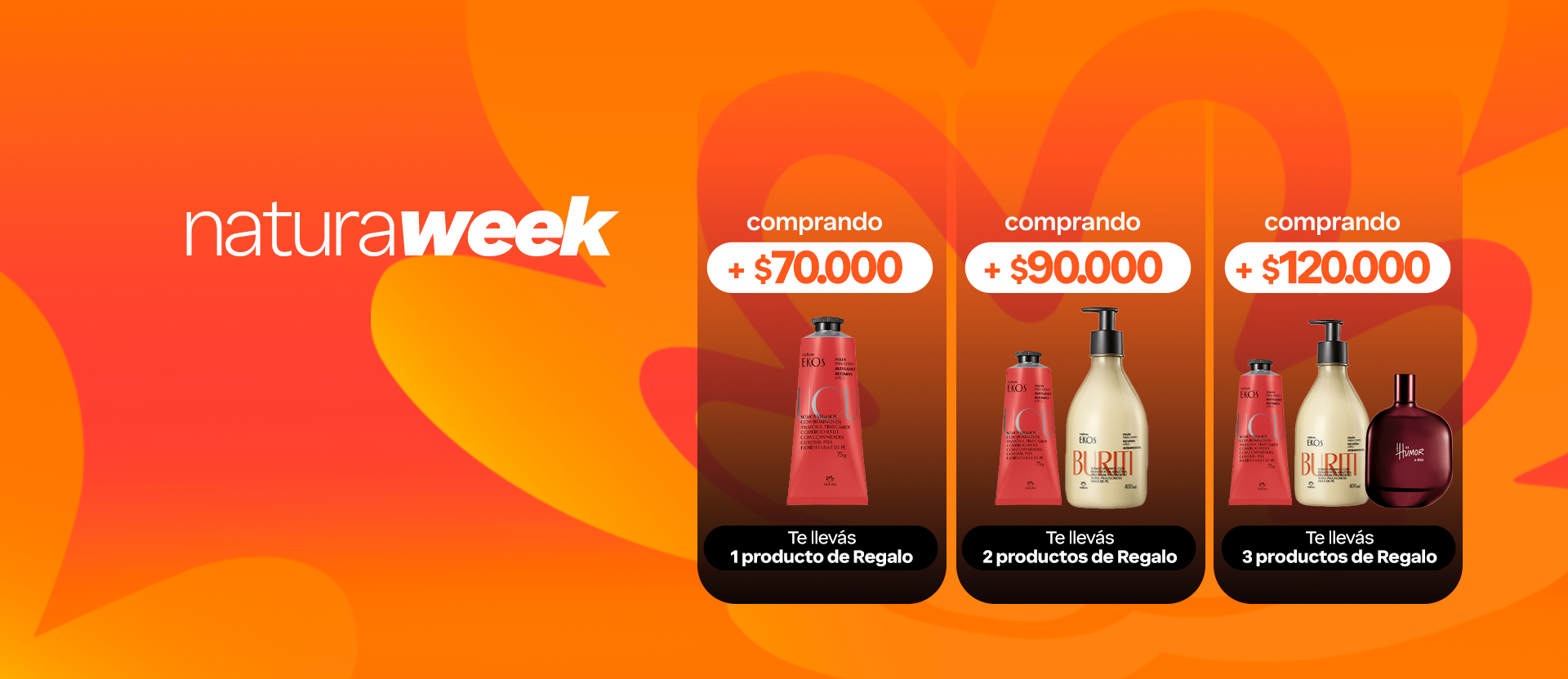 ¡más comprás, más ganás! acumulá hasta 3 regalos con tu compra.