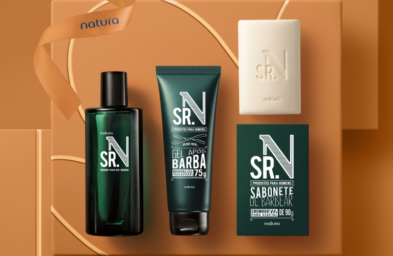 Kit com produtos Natura Sr. N de presente para o dia dos pais.