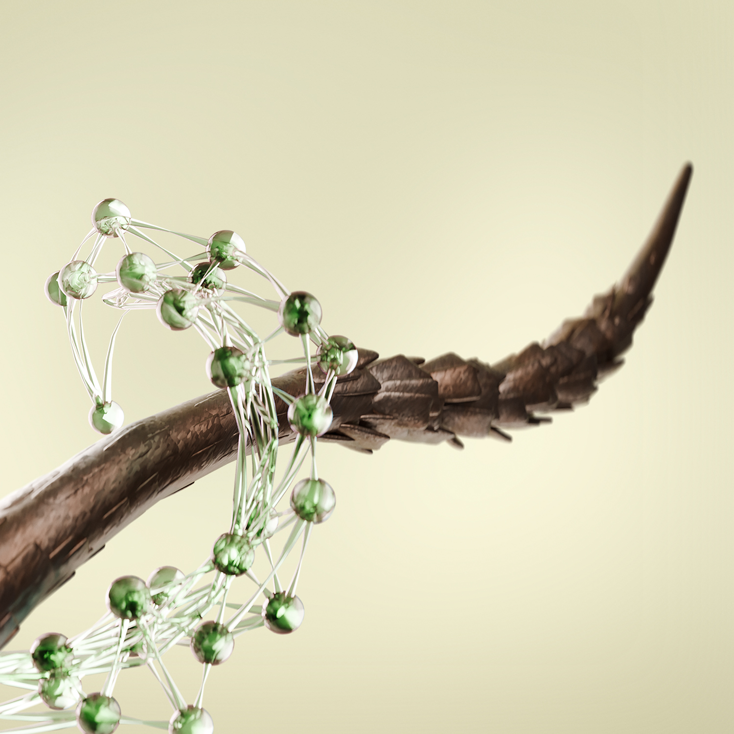 Imagem ilustrando como o produto da linha Lumina Força e Reparação age no fio do cabelo. Mostra o fio ganhando uma camada protetora. 