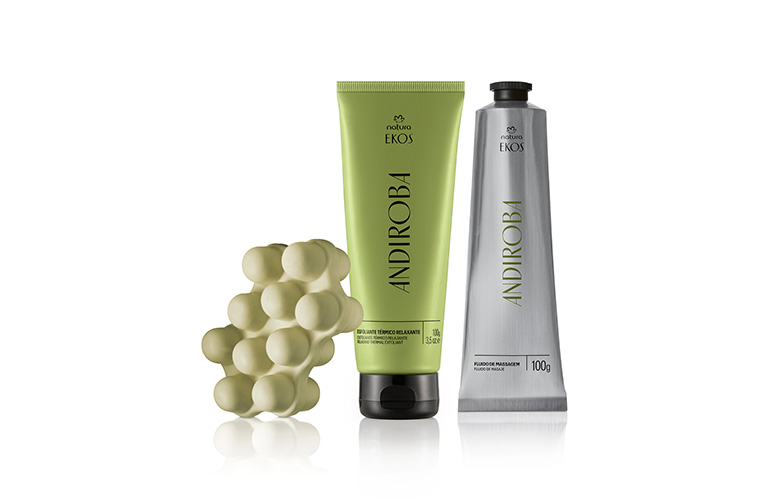 Sabonete massageador, esfoliante térmico e fluido de massagem para fazer automassagem