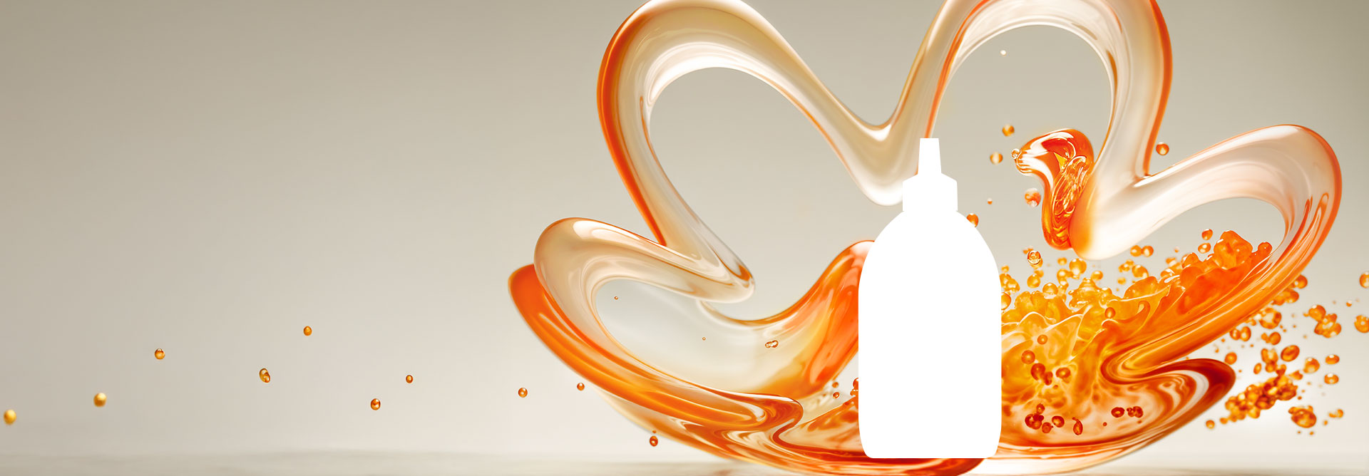 Sequência de cinco imagens mostra silhuetas de refis Ekos, Essencial, Lumina, Una e Chronos Derma. Ao fundo, cores e texturas formam a flor símbolo da Natura.