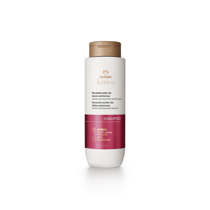 imagem do shampoo de reconstrução de danos no fundo branco