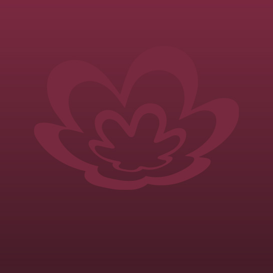 Flor símbolo Natura em vinho-claro, em fundo com degradê vinho escuro.