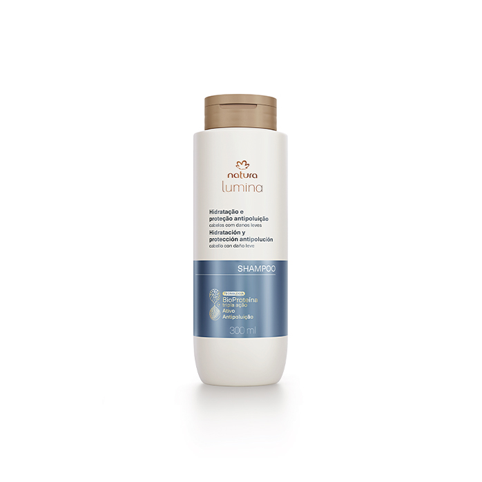  imagem do shampoo de hidratação e proteção antipoluição no fundo branco